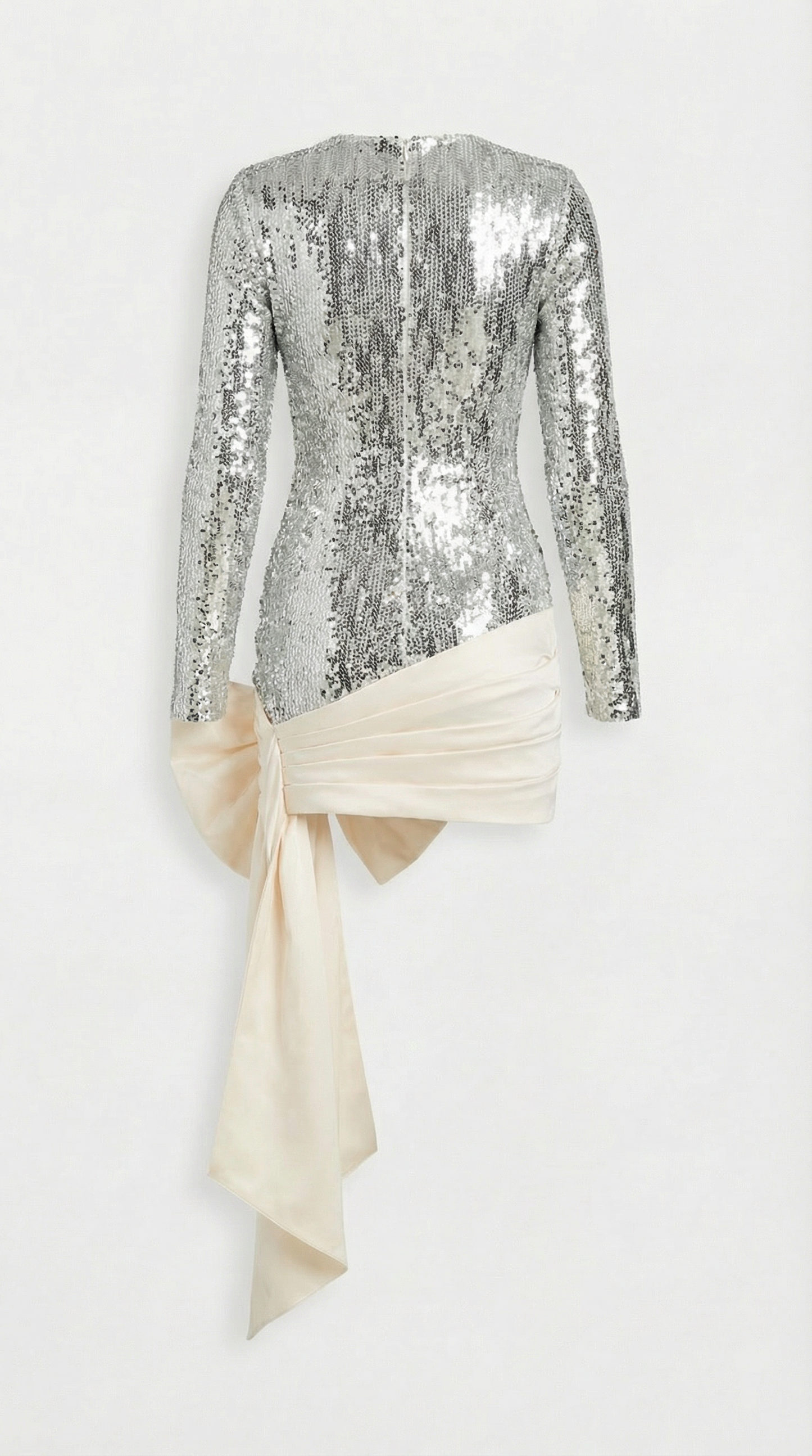 Glossy Dress with Oversized Bow Detail