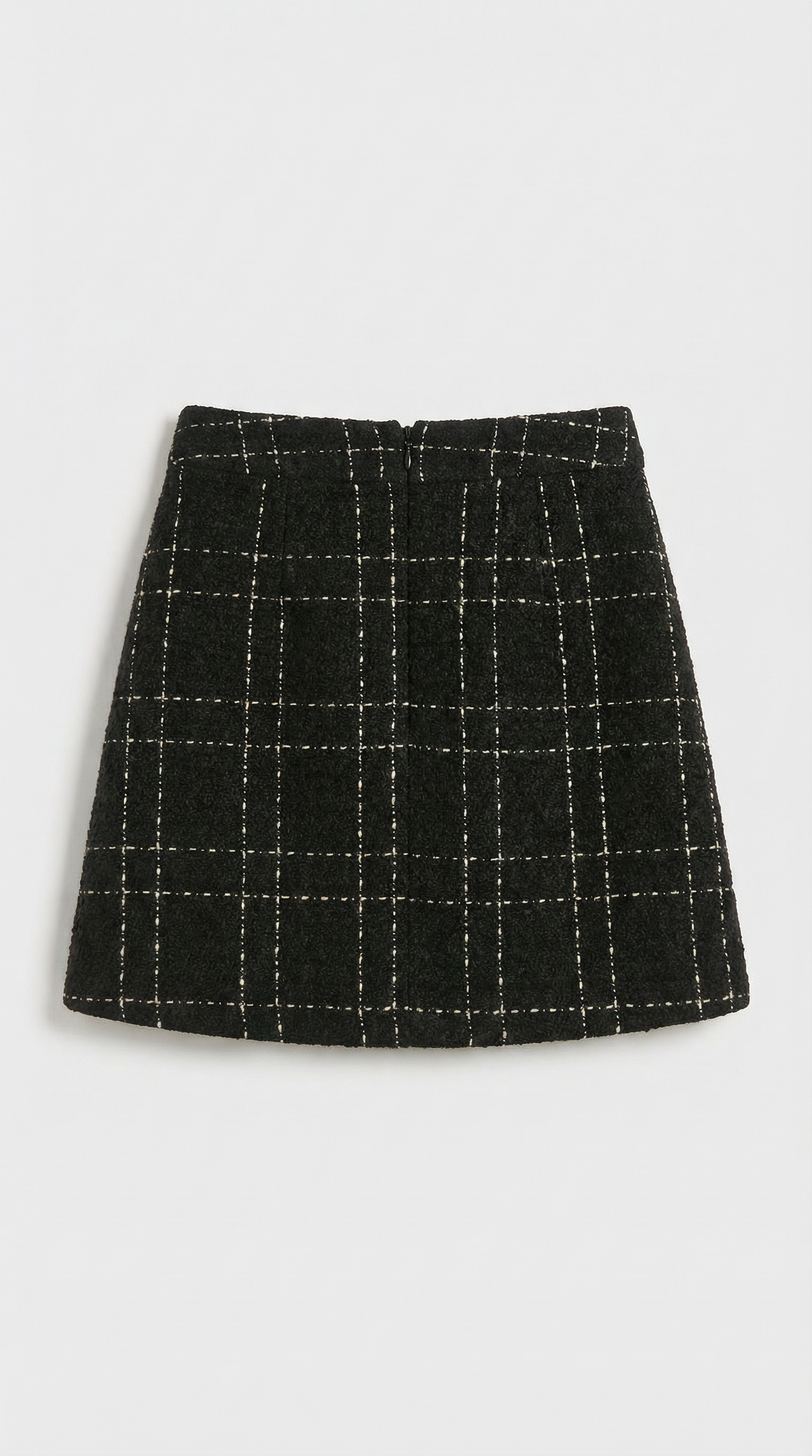 Woolen Tweed Suit Set with Jacket and Skirt