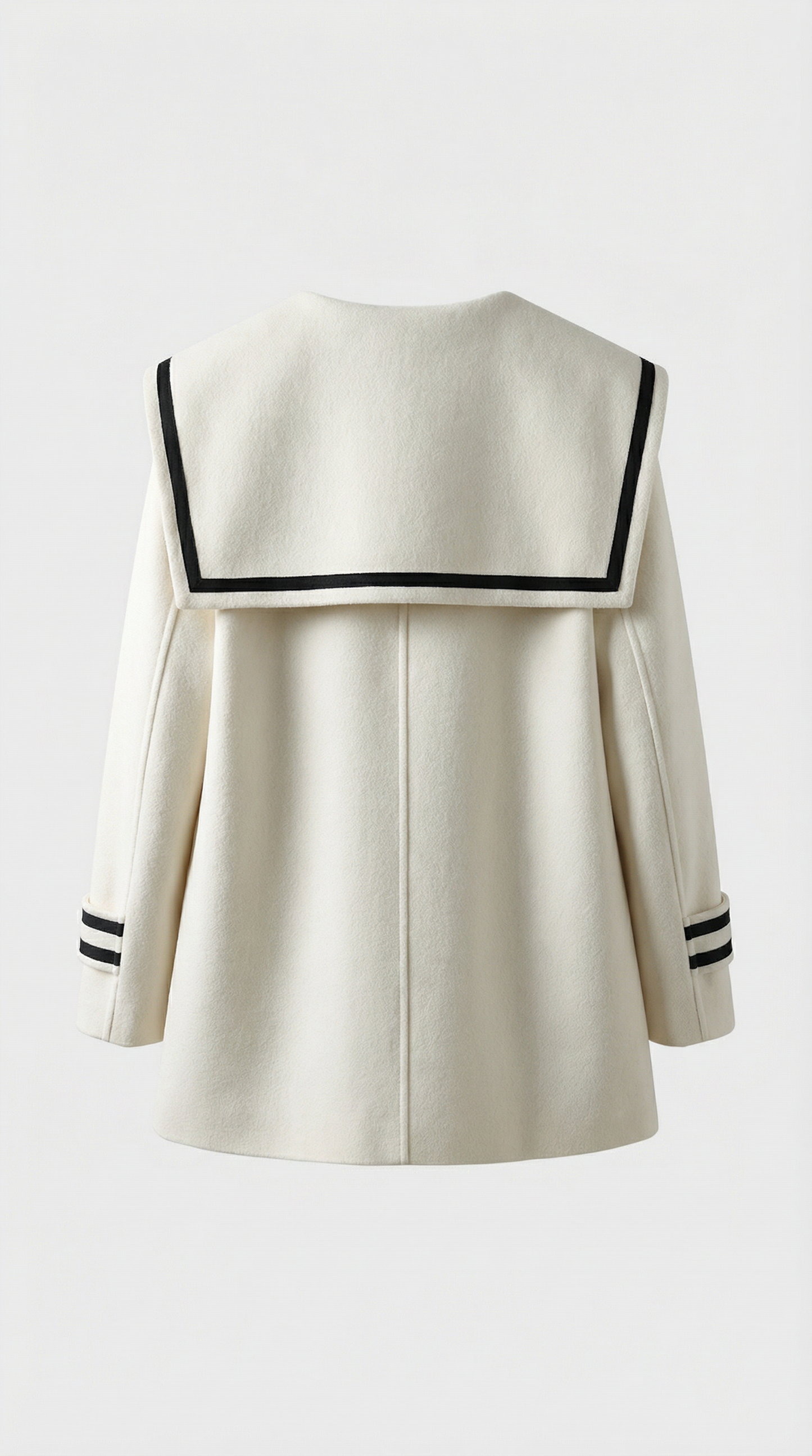 Loose-Fit Sailor Coat with Oversized Pocket