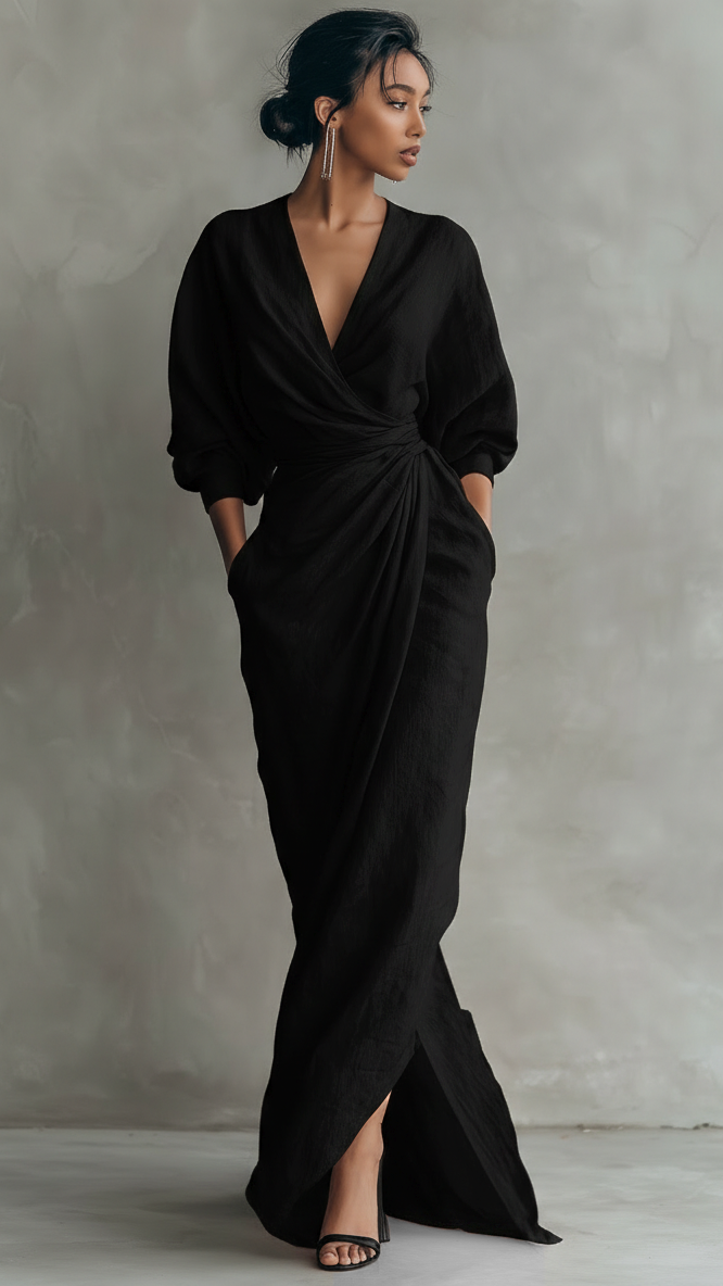Elegant Minimalist Maxi Dress in Soft Fabric