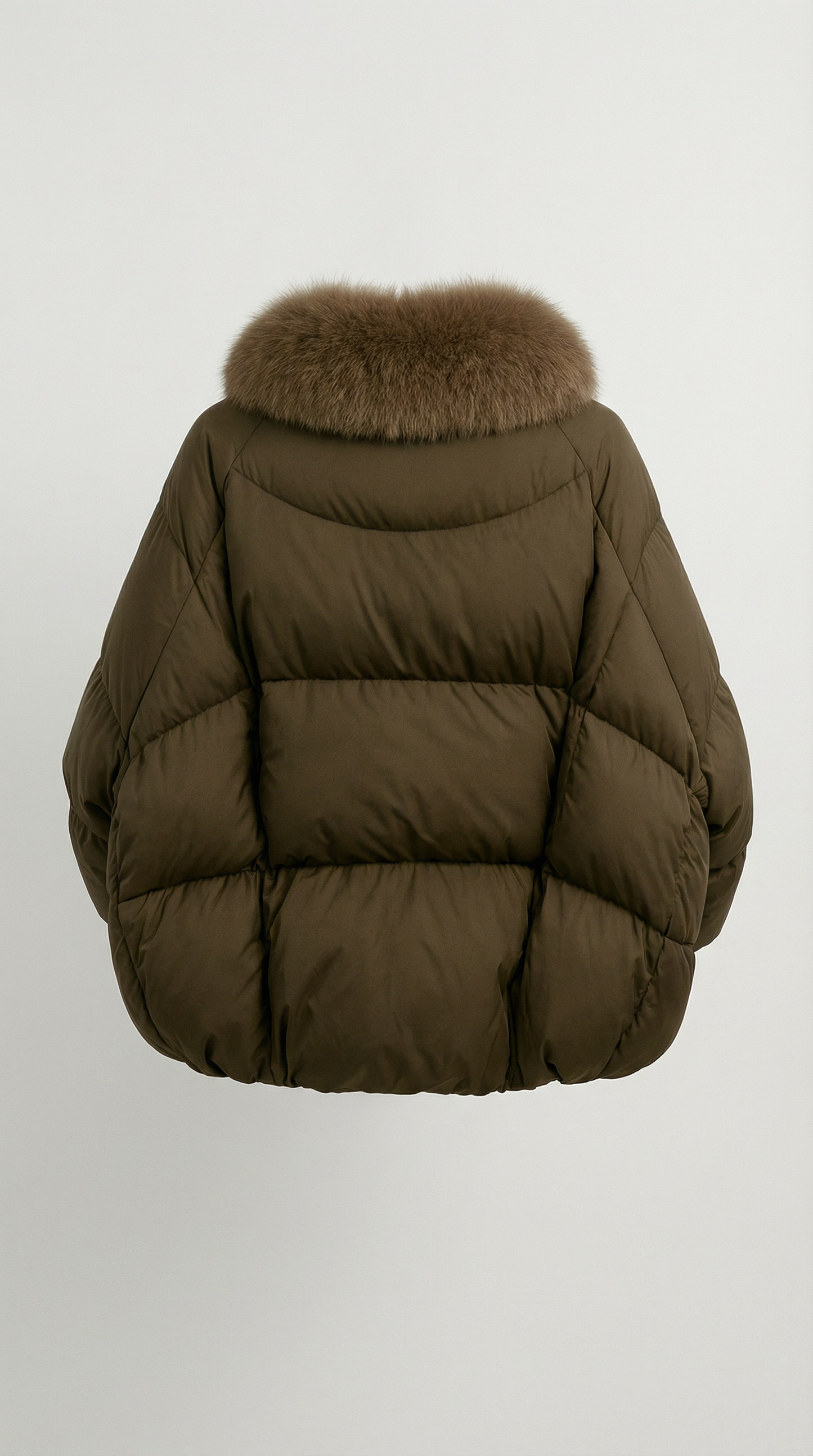 Premium Goose Down Puffer Jacket with Luxurious Natural Fox Fur Collar