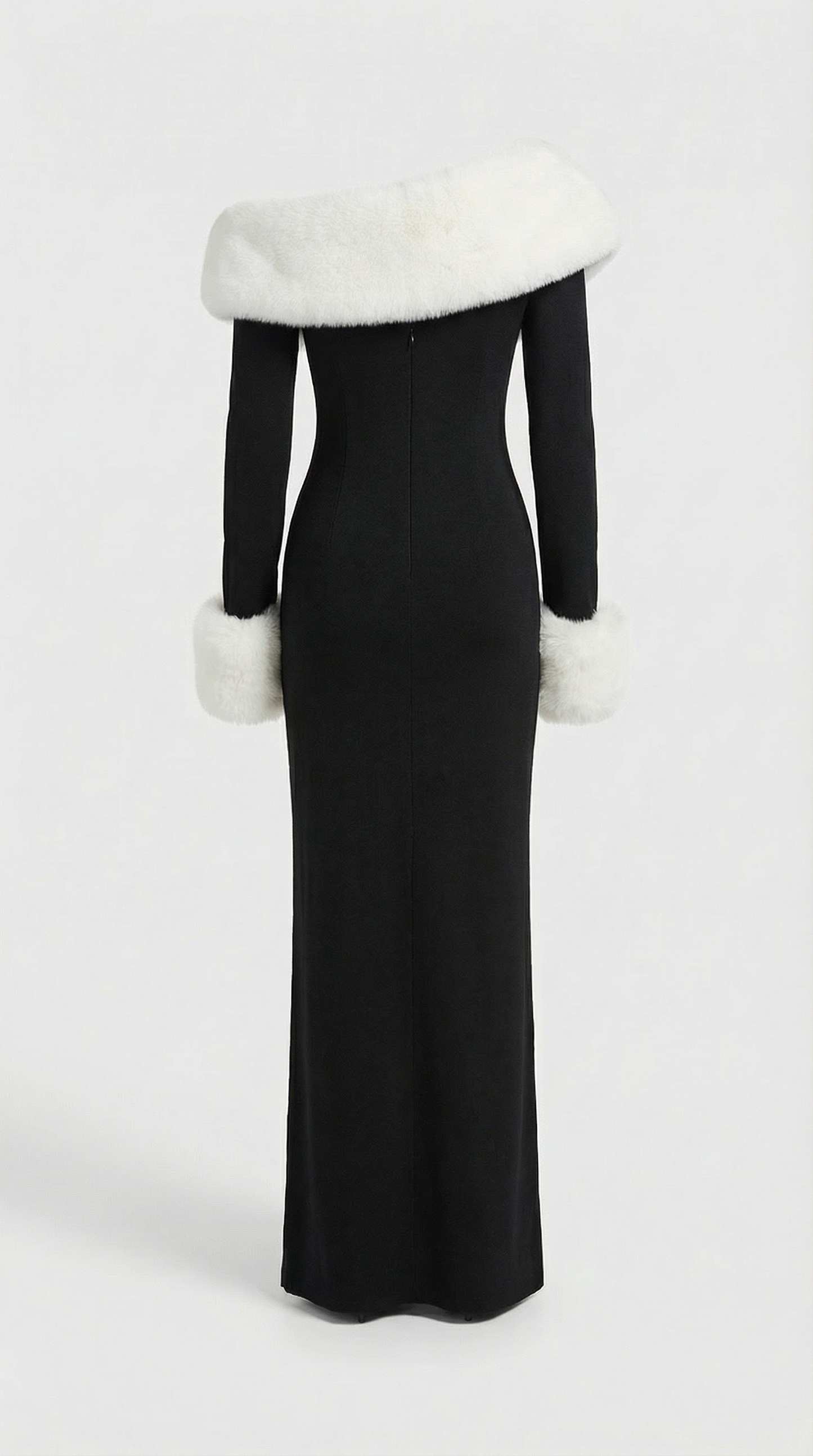 Royal Collar Full Sleeve Dress - Elegant and Timeless Design