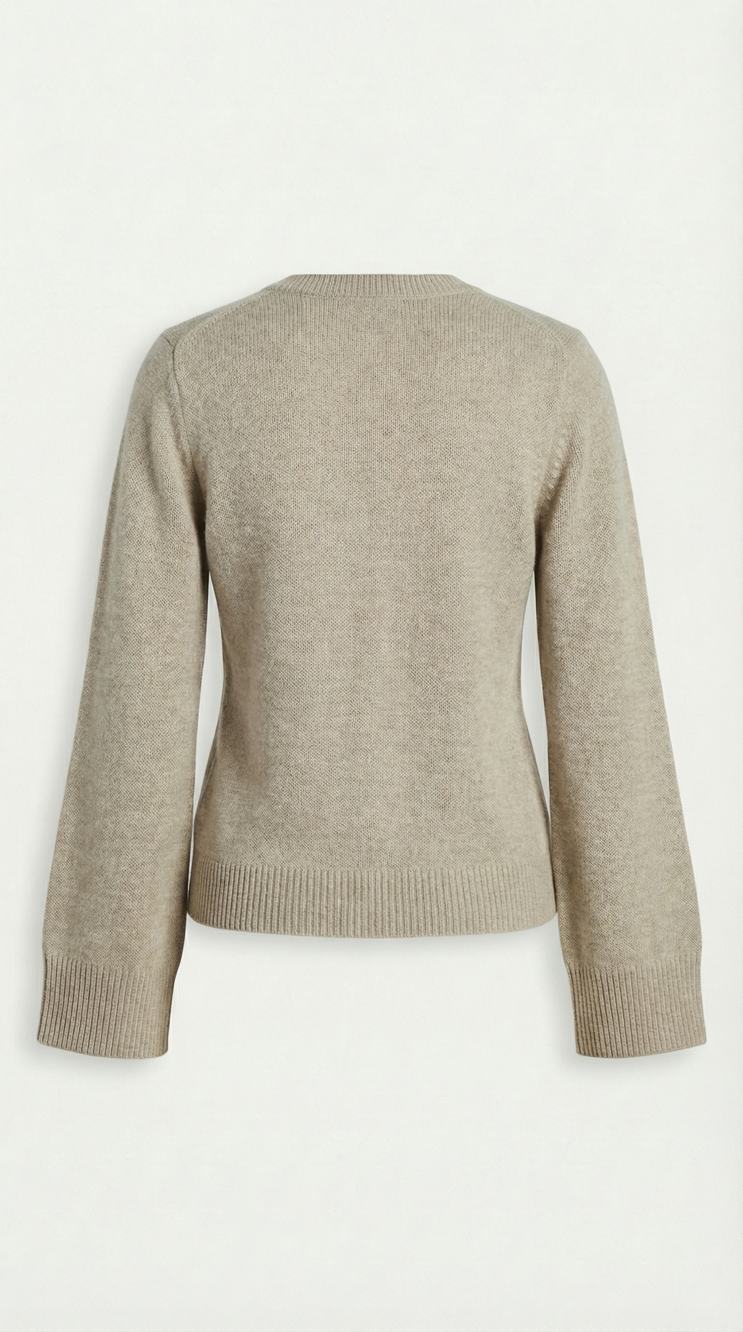 Beige Minimalist Soft-Knit Cardigan