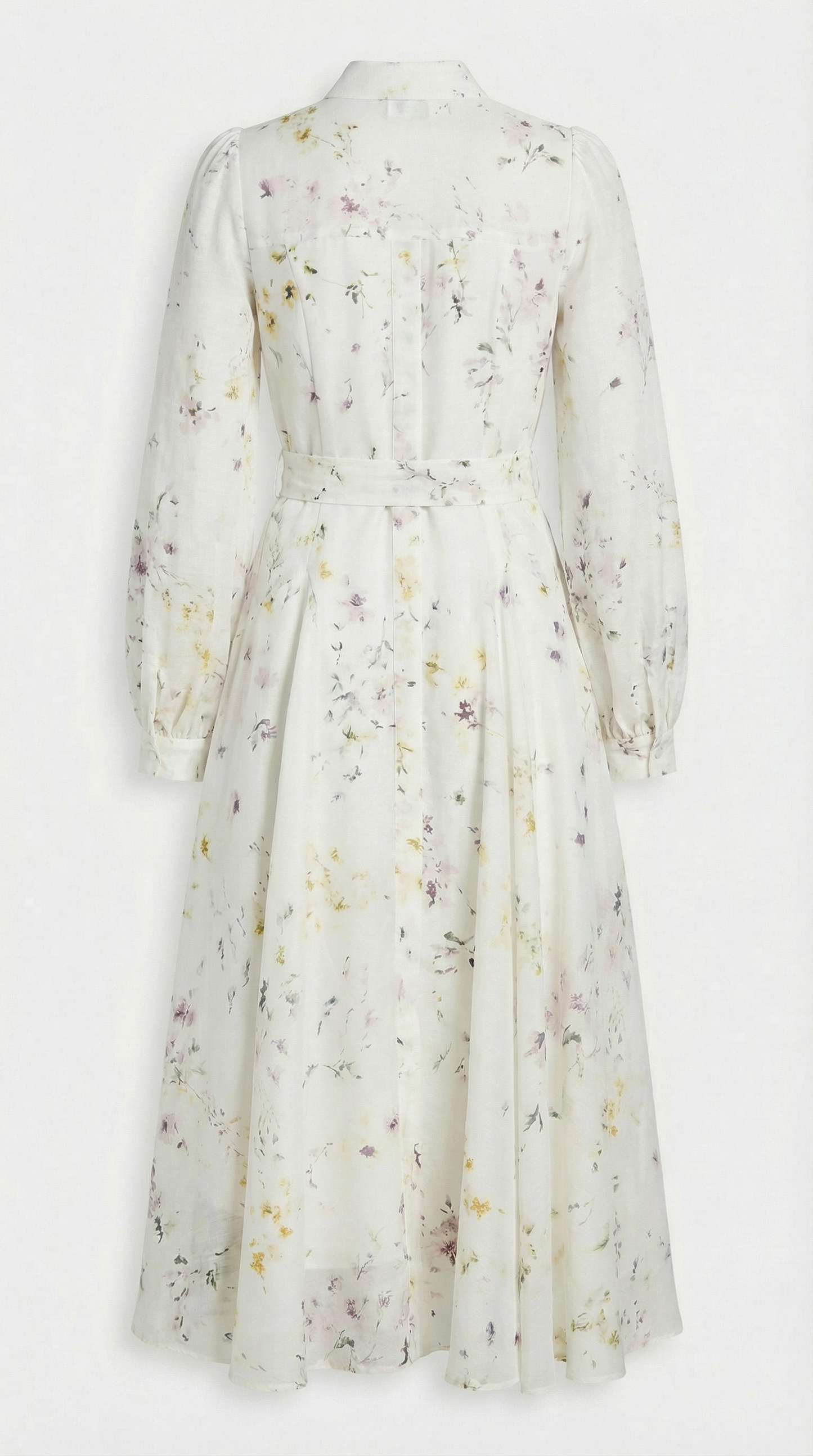 Printed Sheer Lace-Up Midi Dress