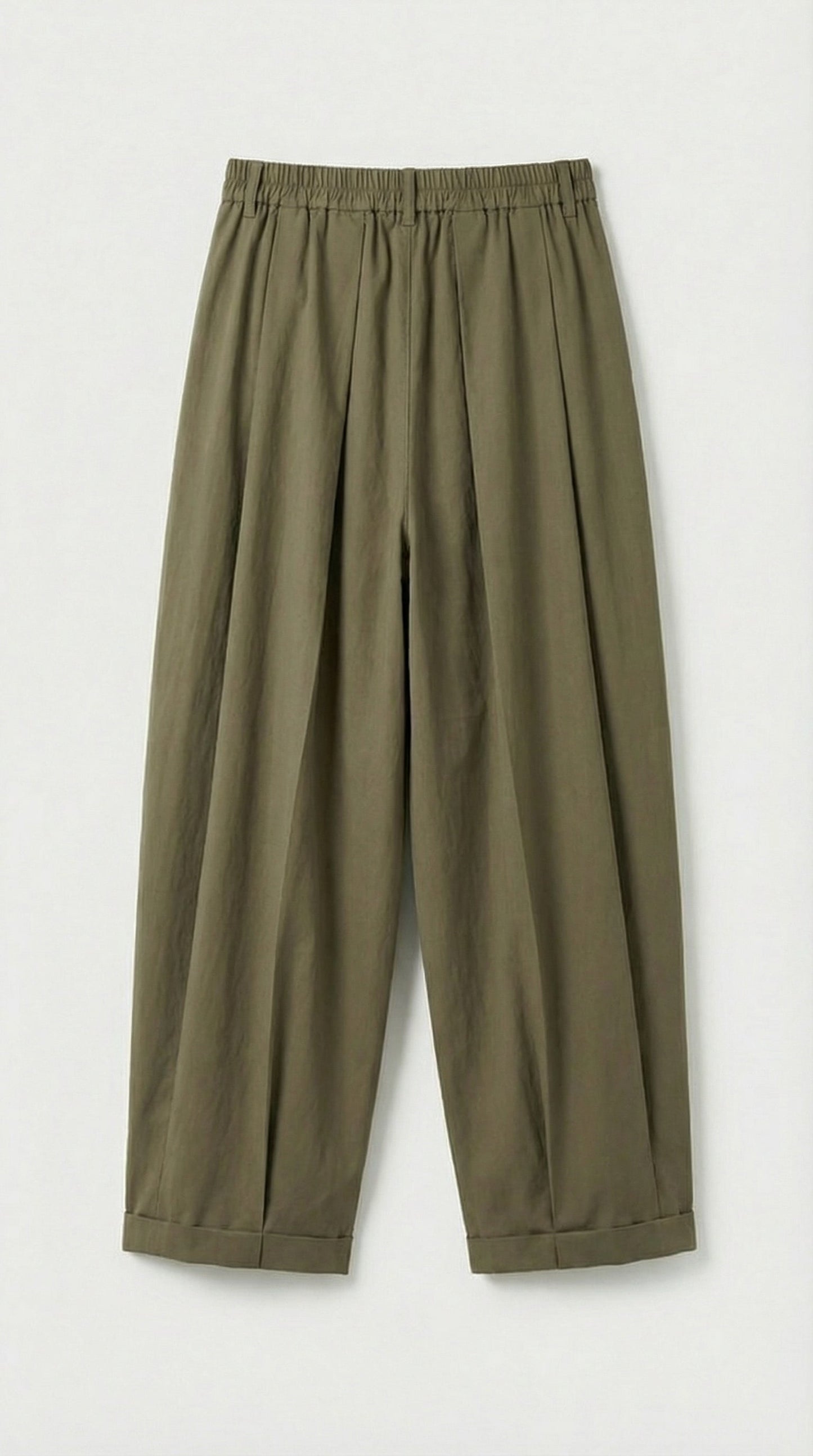 High-Rise Green Flare Pants