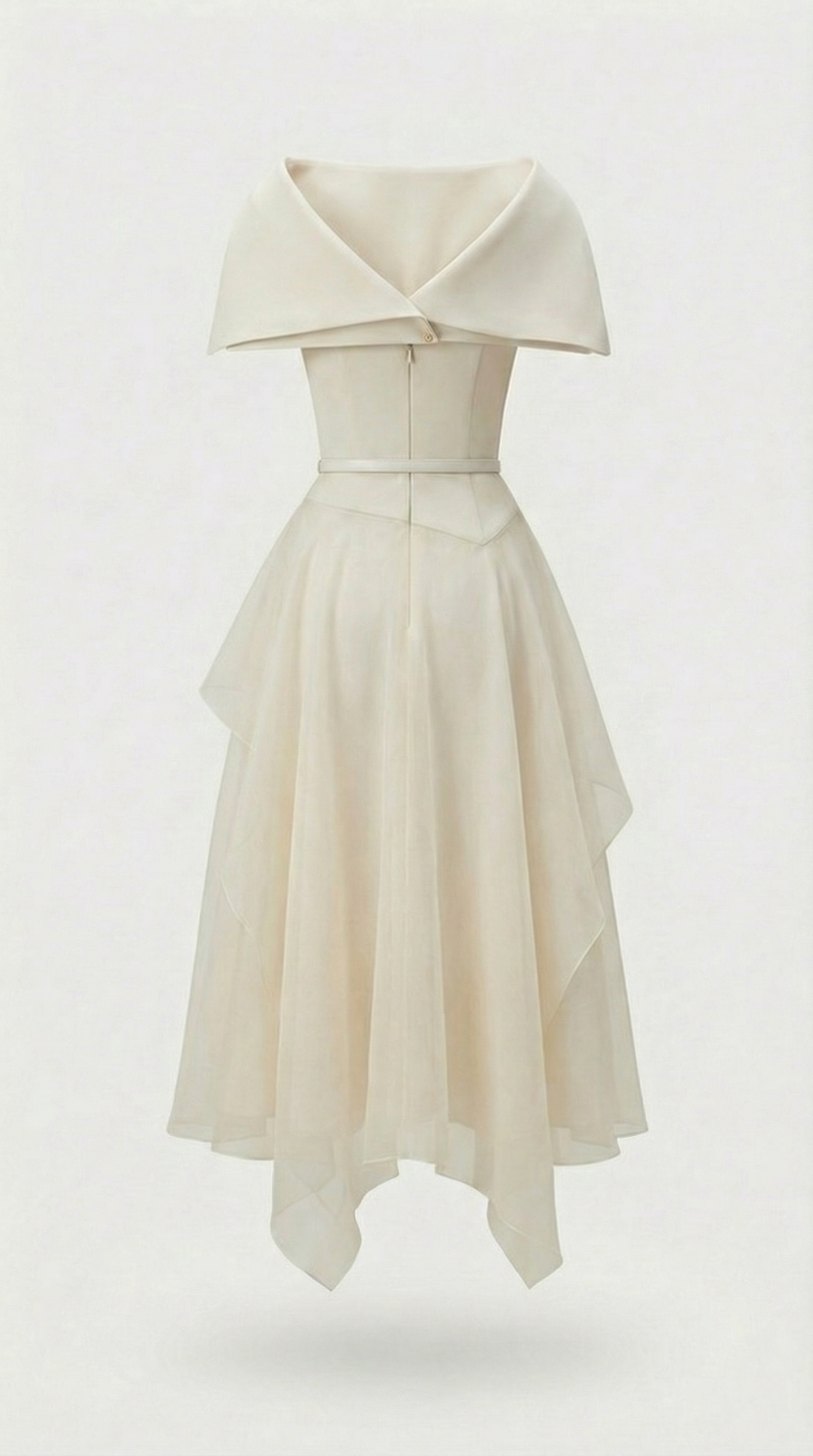 Backless Gauze Cloak Dress - Elegant and Lightweight Design