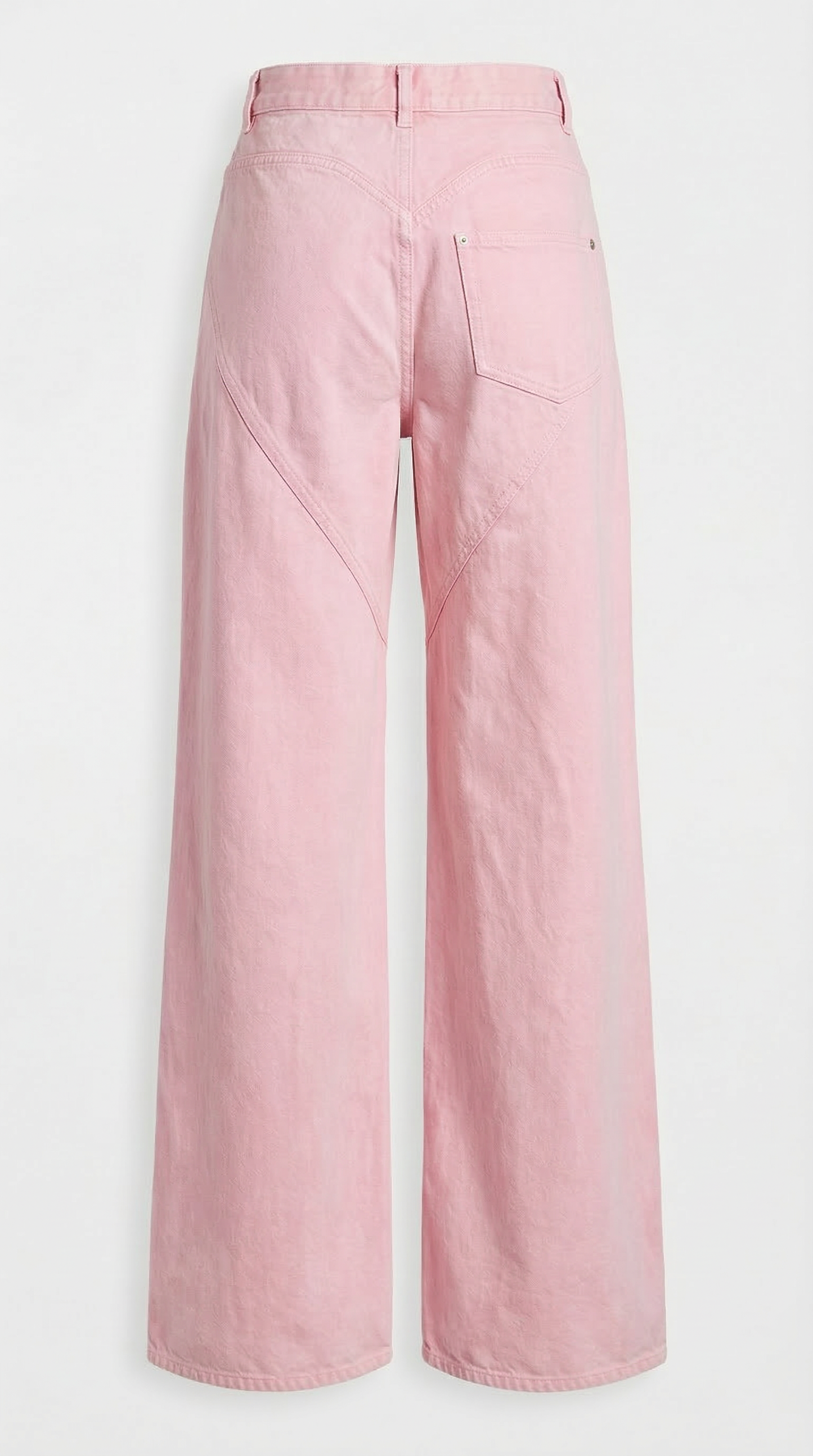 Spliced Diamond Wide-Leg Cotton Denim Jeans