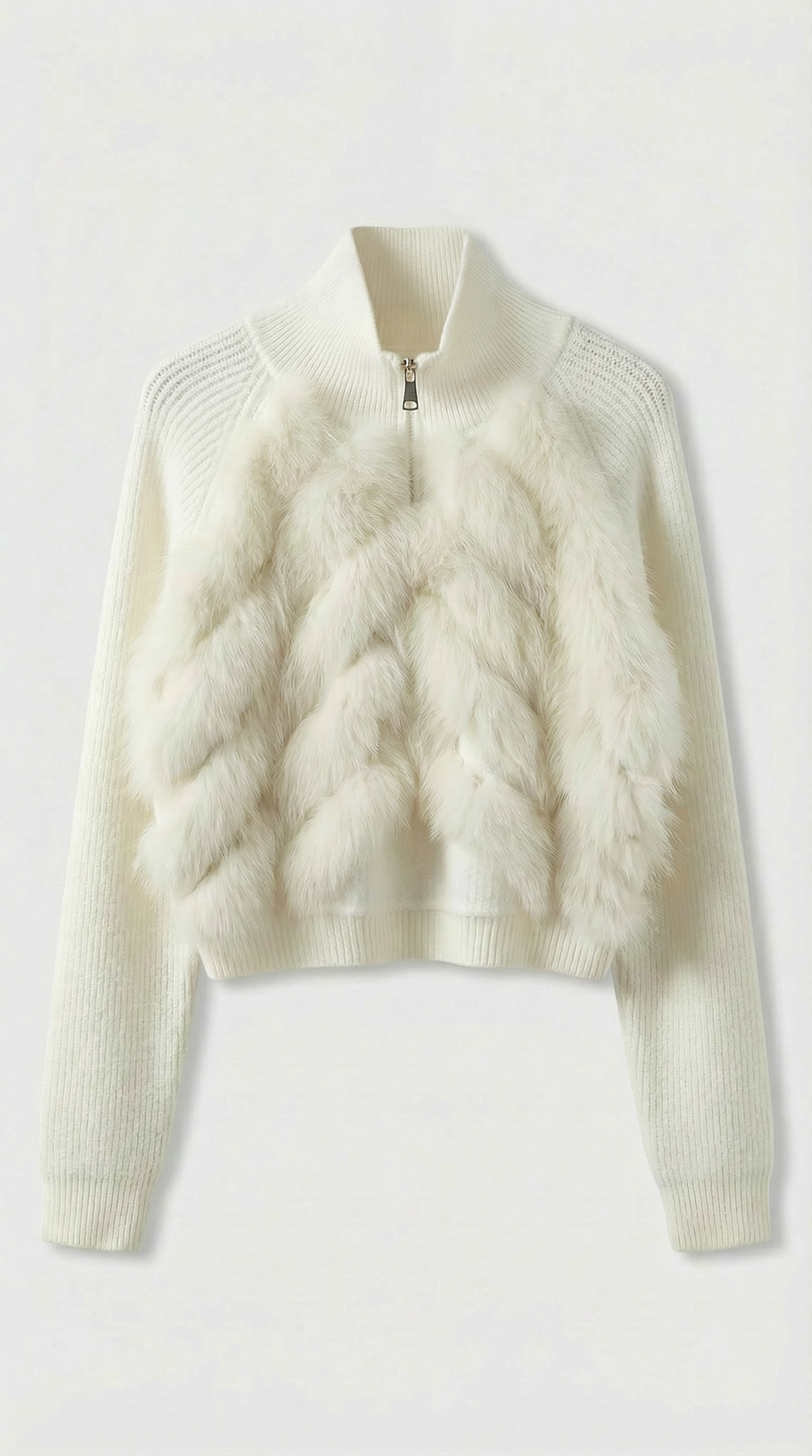 Luxurious Loose-Fit Fox Fur Sweater