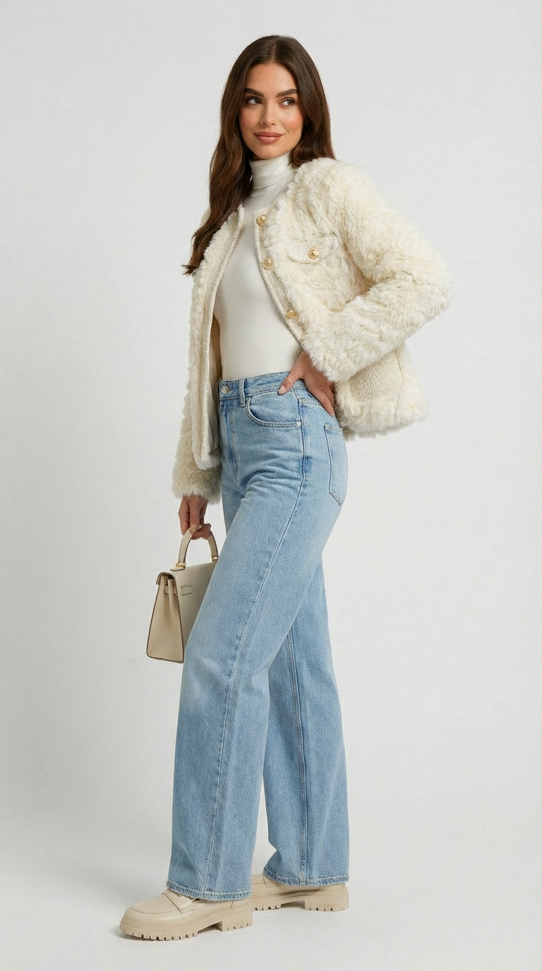 Thickened Vegan Fur Jacket - Luxurious and Sustainable Outerwear