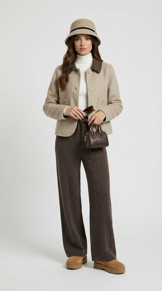 Cozy Short Loose-Fit Woolen Coat