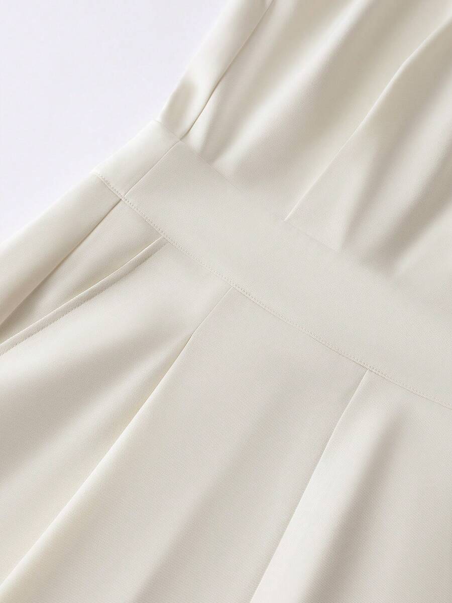 Chic Minimalist Wide Leg Jumpsuit for Effortless Daily Style - Elegant French-Inspired Design