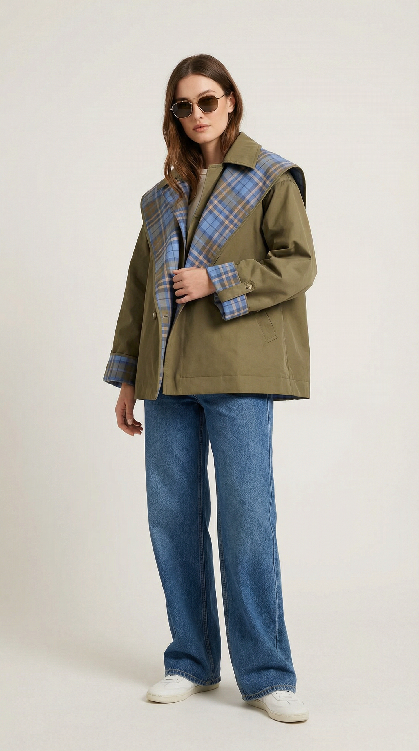Reversible Double-Sided Lapel Collar Jacket