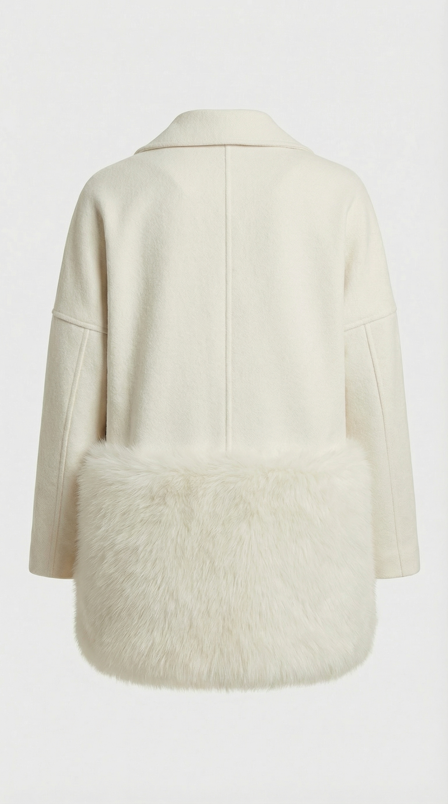 Large Pocket Wool and Cashmere Blend Jacket in Ashen