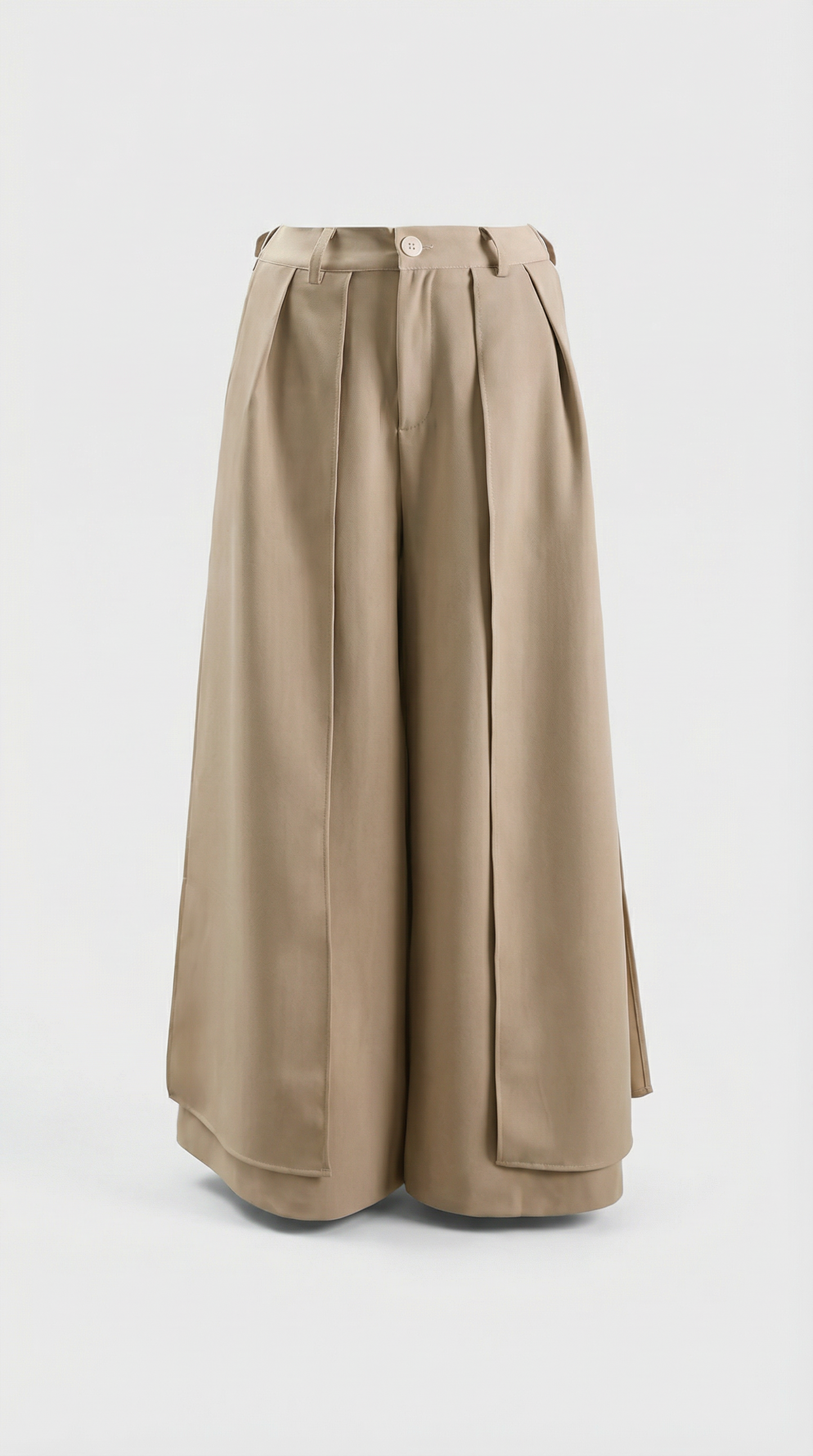 Spliced Wide-Leg Trousers in Contemporary Design