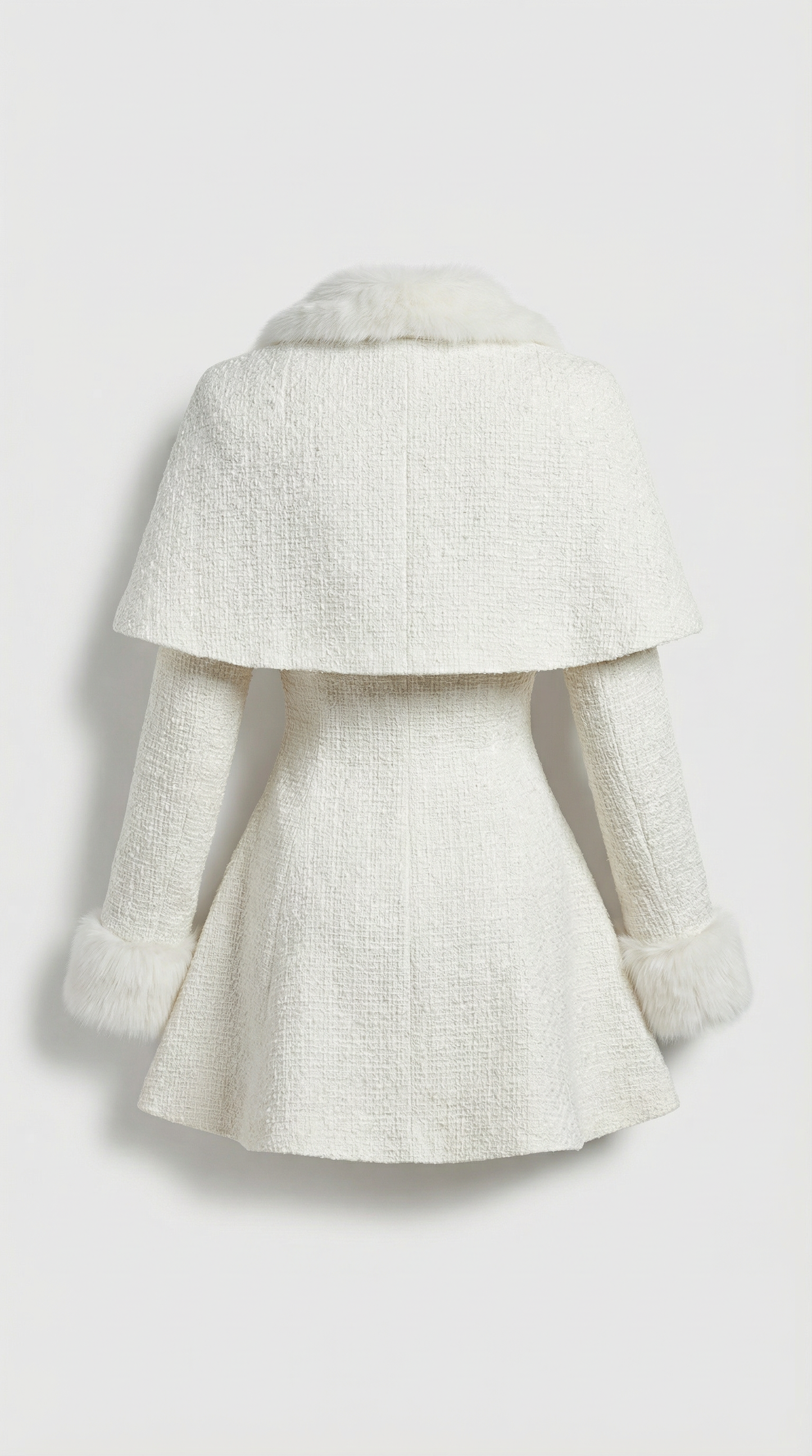 Chic Umber Two-Piece Coat with Elegant Bow Collar