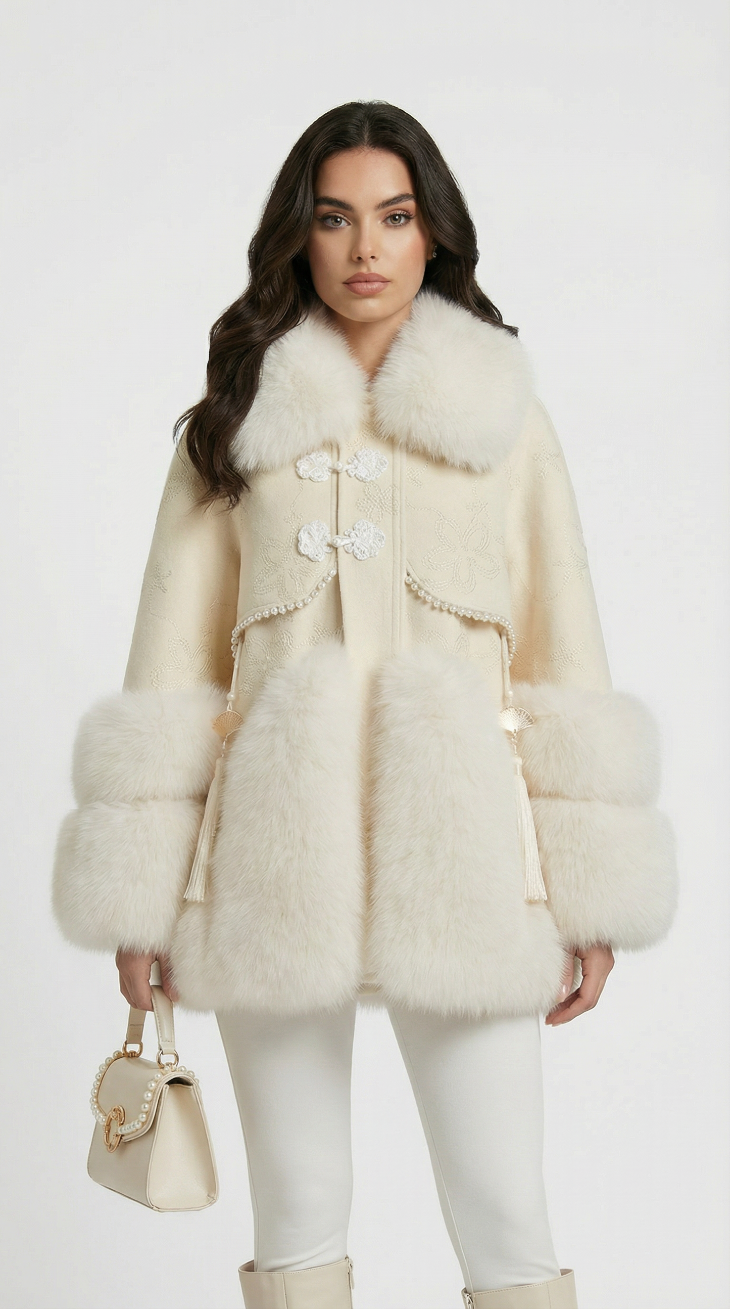 Vegan Fox Fur and Down Insulated Jacket
