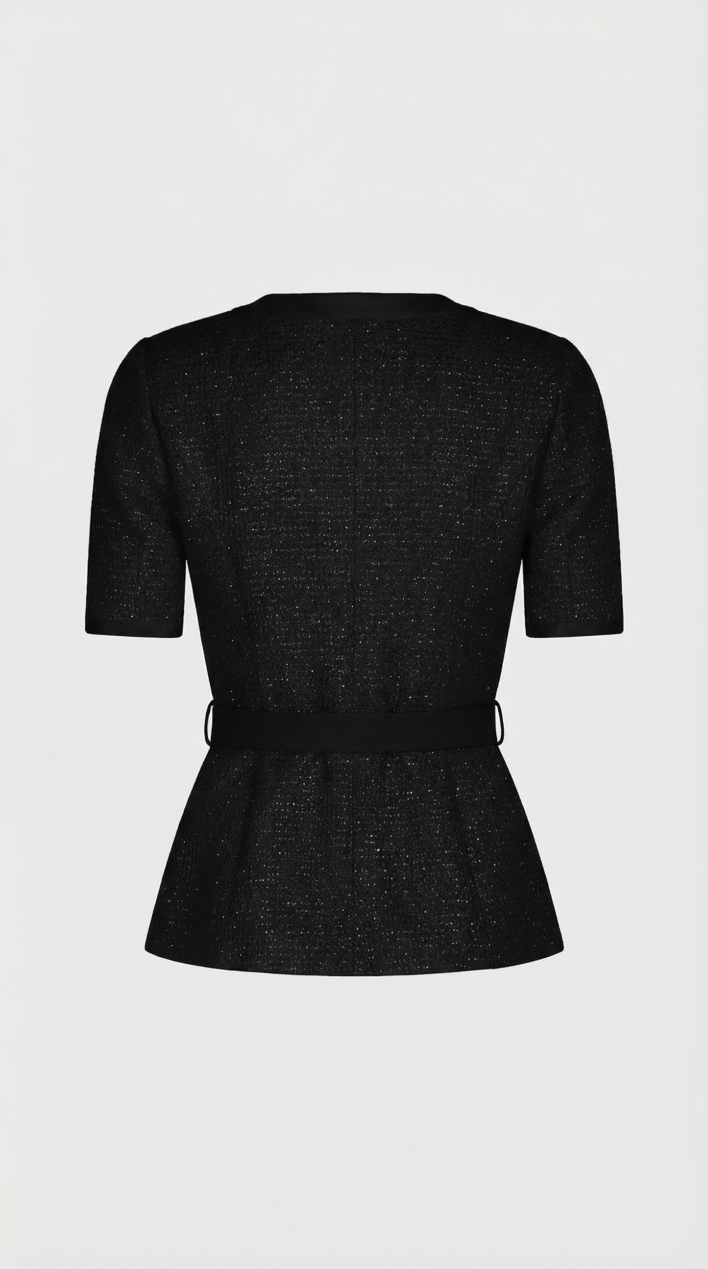 Chic Slimming Knitted Top and Skirt Set with Bow Details