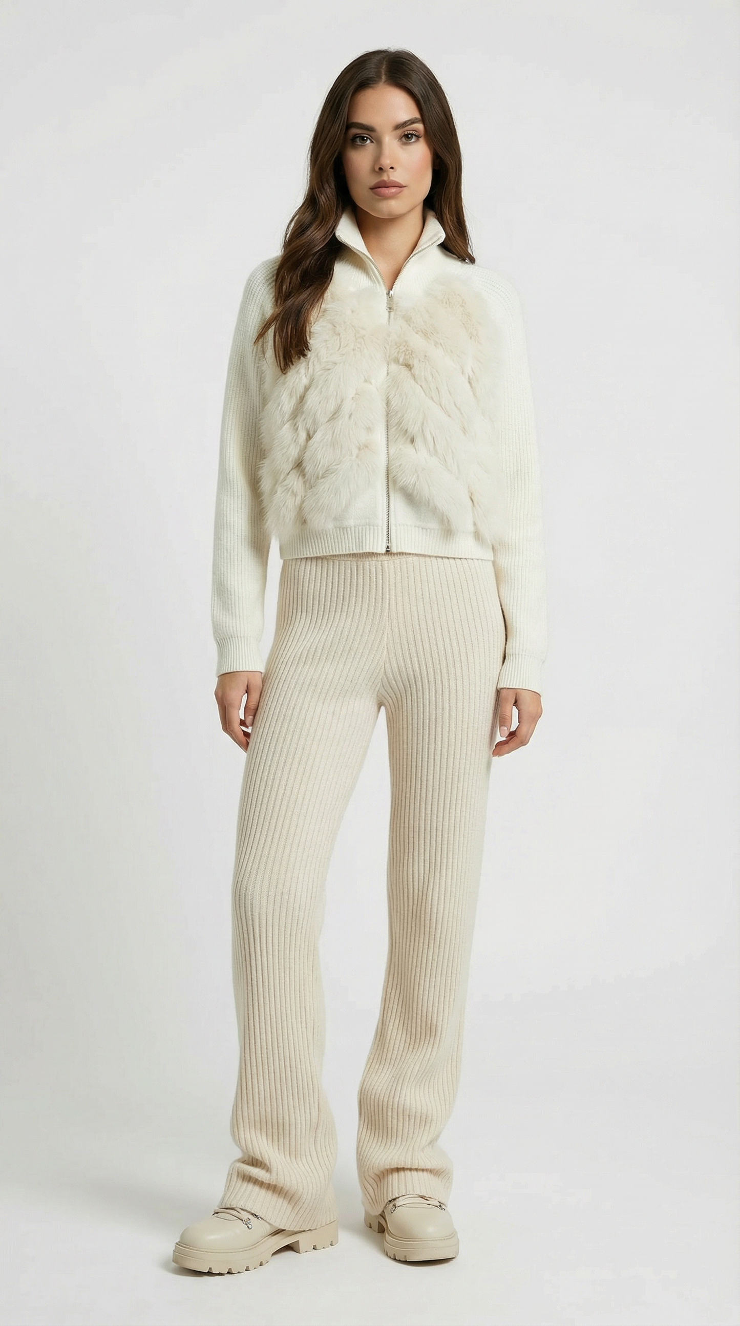 Luxurious Loose-Fit Fox Fur Sweater