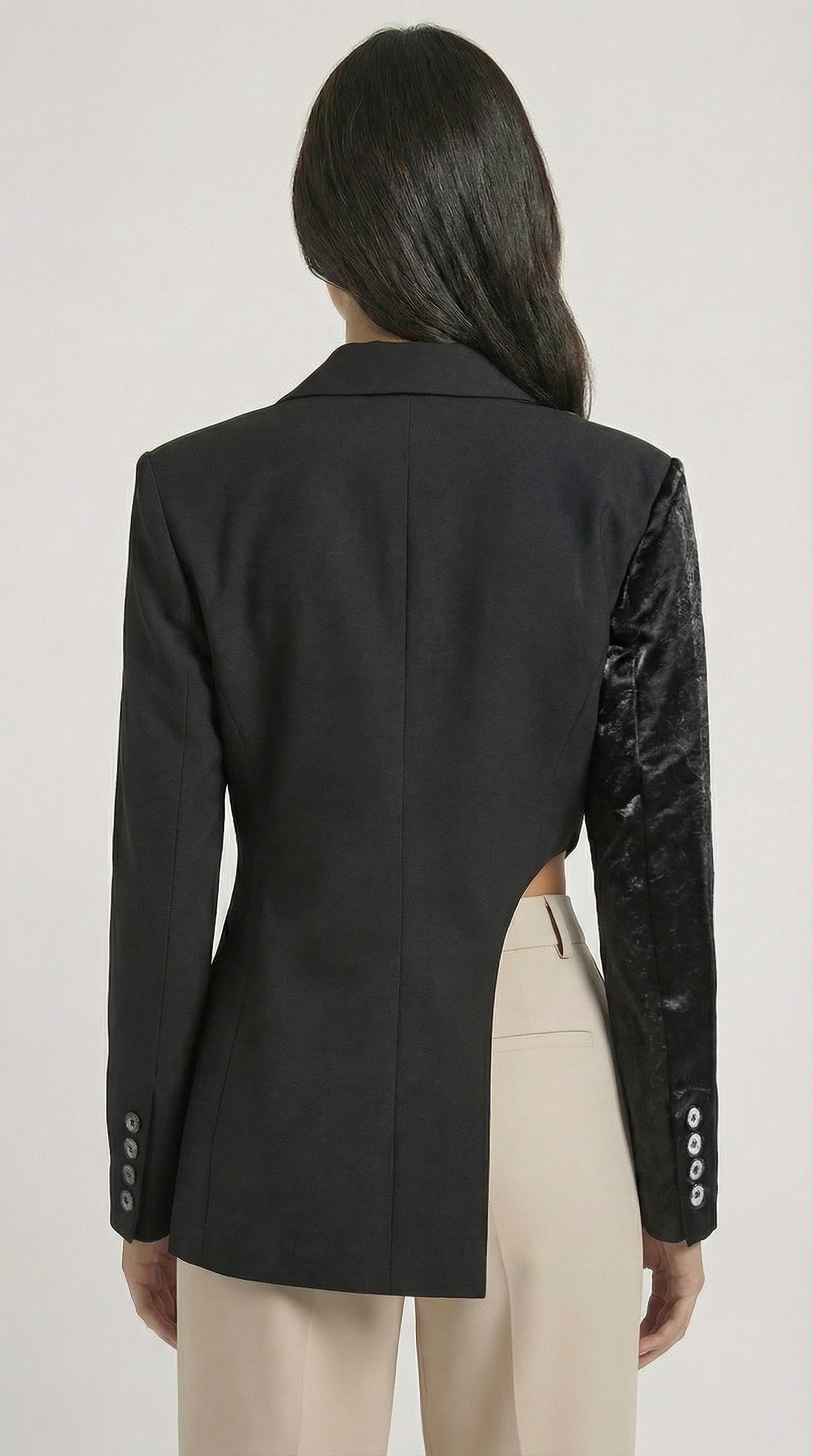 Long Sleeve Irregular Blazer with Belt - Stylish and Versatile Outerwear