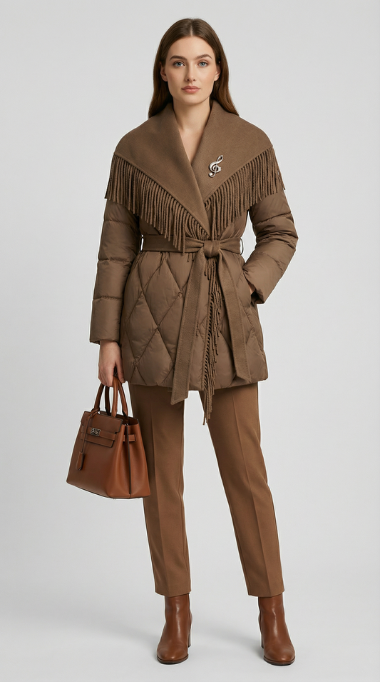 Hybrid Cotton and Down Quilted Jacket