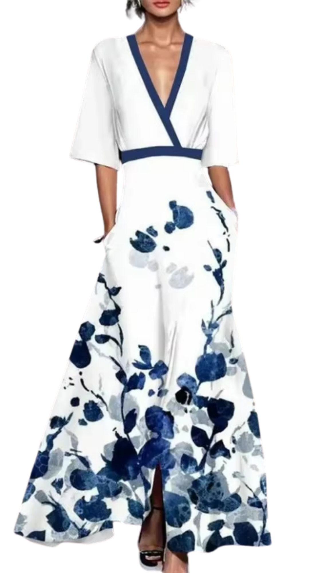 Floral V-Neck Spring Dress