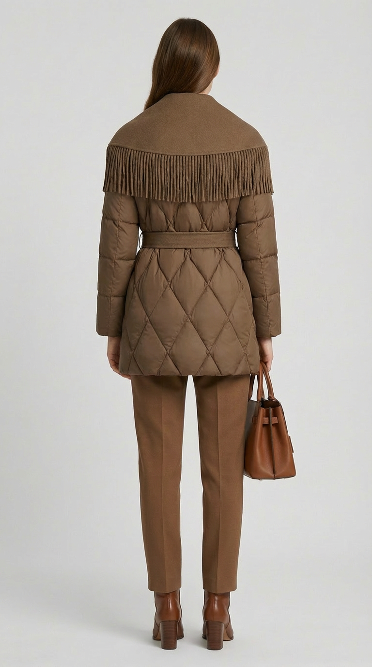 Hybrid Cotton and Down Quilted Jacket