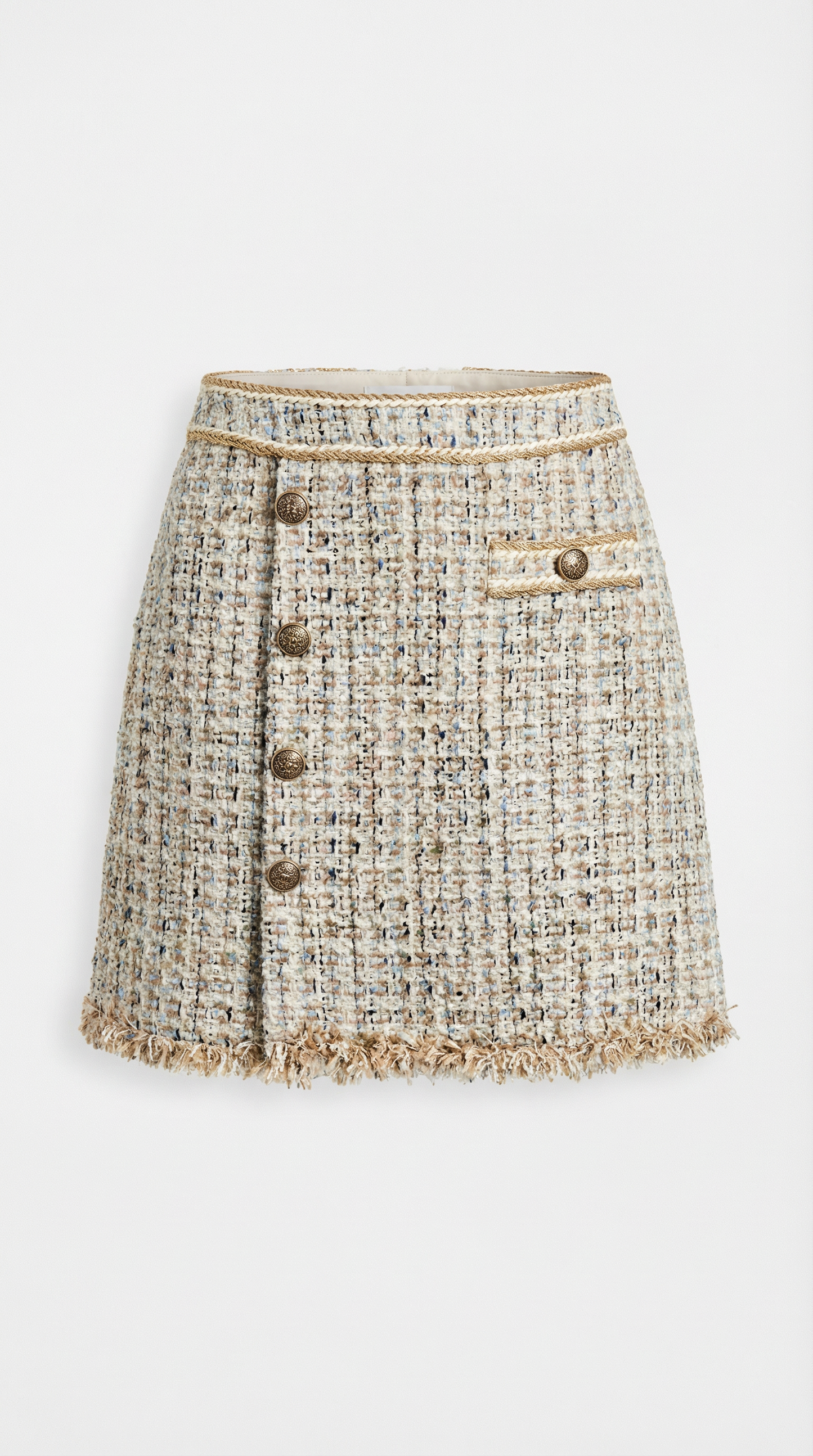 French-Inspired Tweed Skirt and Blazer Set