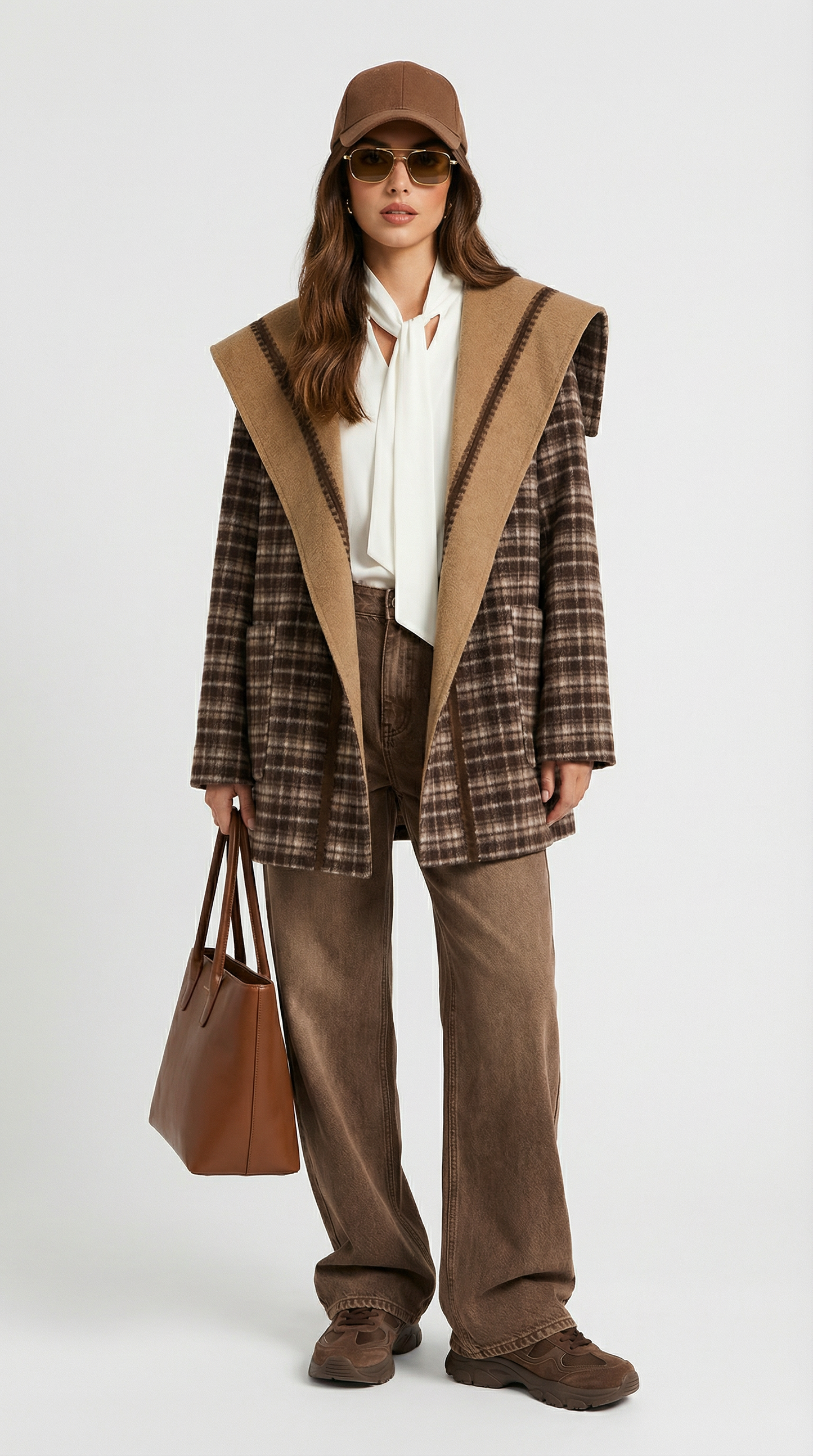 Reversible Tartan Wool Coat - Stylish and Versatile Outerwear
