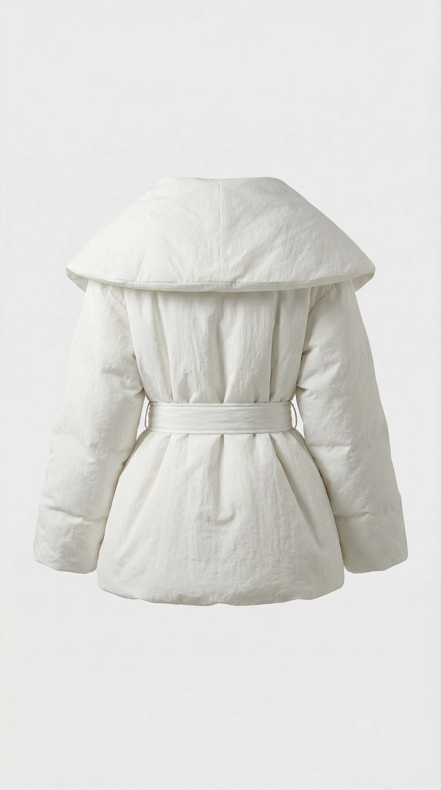 Chic Oversized Collar Bow Lace-Up Slim Waist Jacket