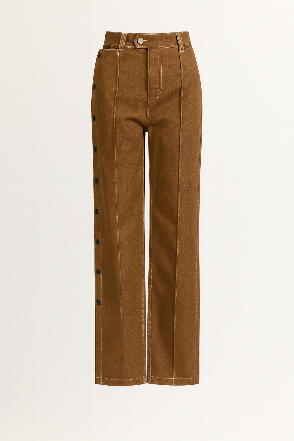 Cropped Jacket and High-Waist Elongated Trousers Set - Stylish and Modern Ensemble