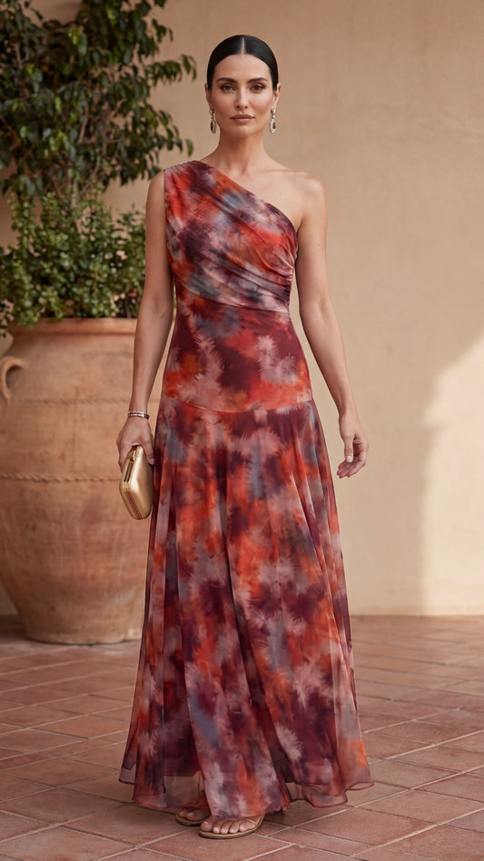 Elegant Flowing Wide Dress with Chic Design