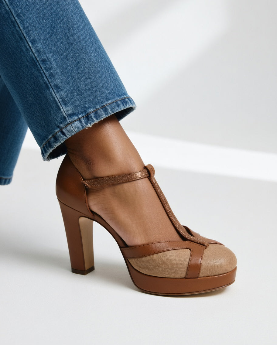 Retro Elegance Ergonomic Support Heels