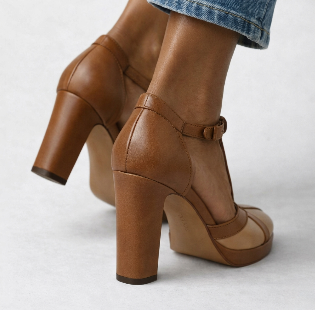 Retro Elegance Ergonomic Support Heels