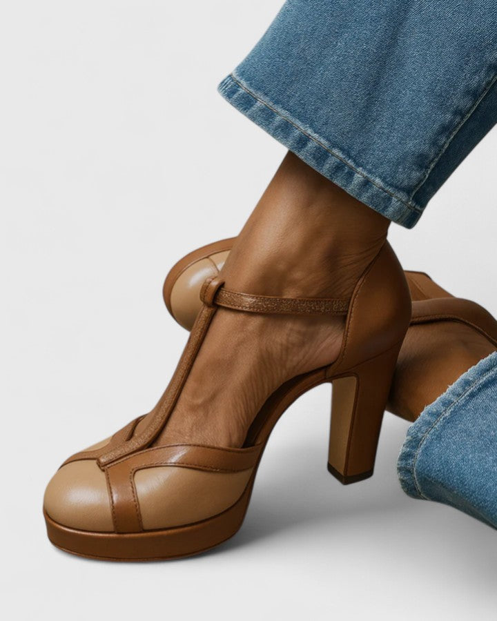 Retro Elegance Ergonomic Support Heels