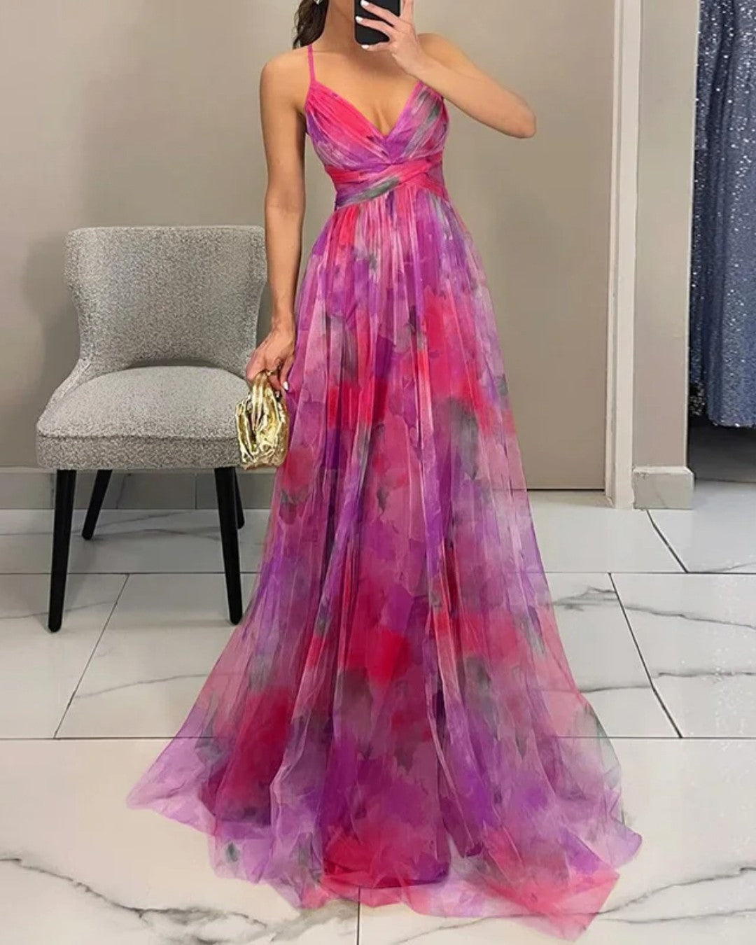 Elegant Floral Maxi Dress