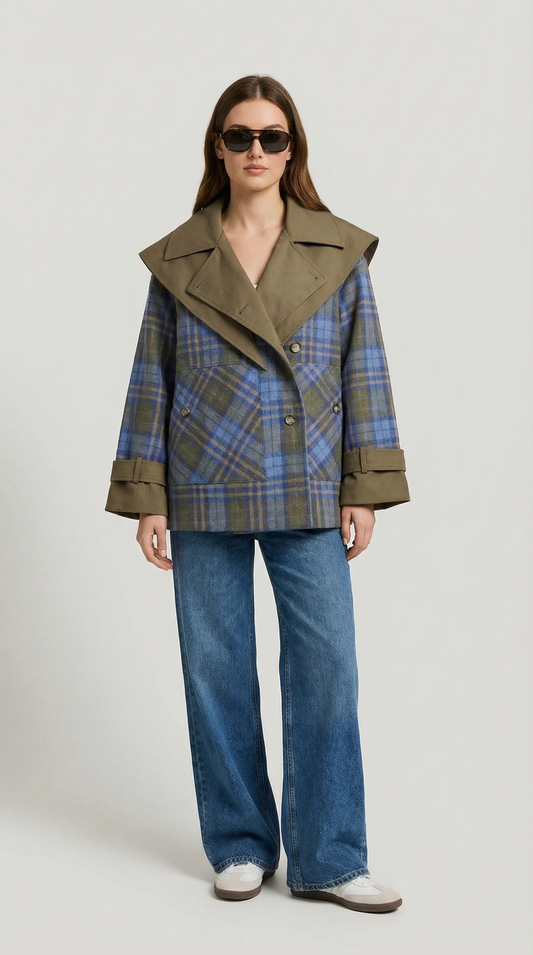 Reversible Double-Sided Lapel Collar Jacket