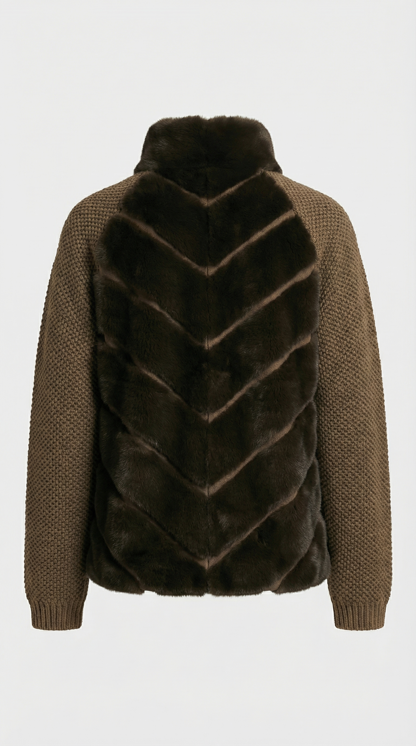Vegan Fur Patchwork Jacket in Brumal Design