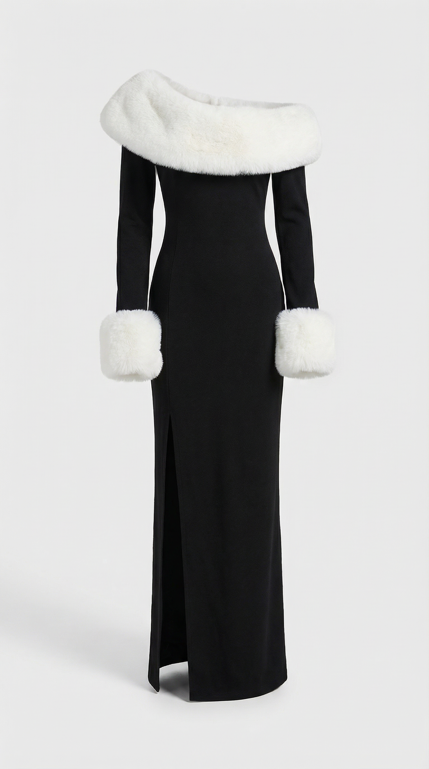 Royal Collar Full Sleeve Dress - Elegant and Timeless Design
