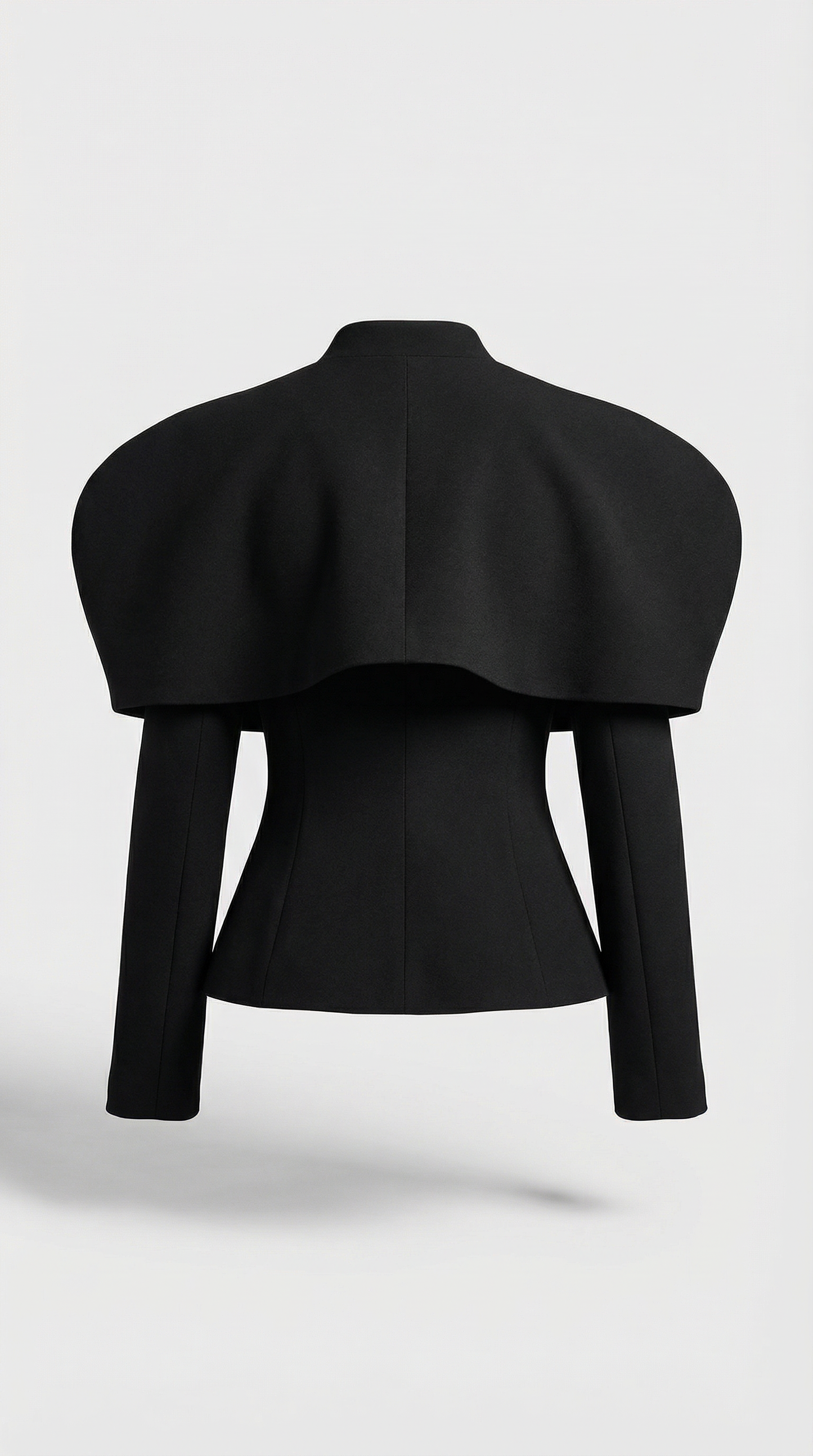 Elegant Gold Button Blazer Jacket in Obsidian