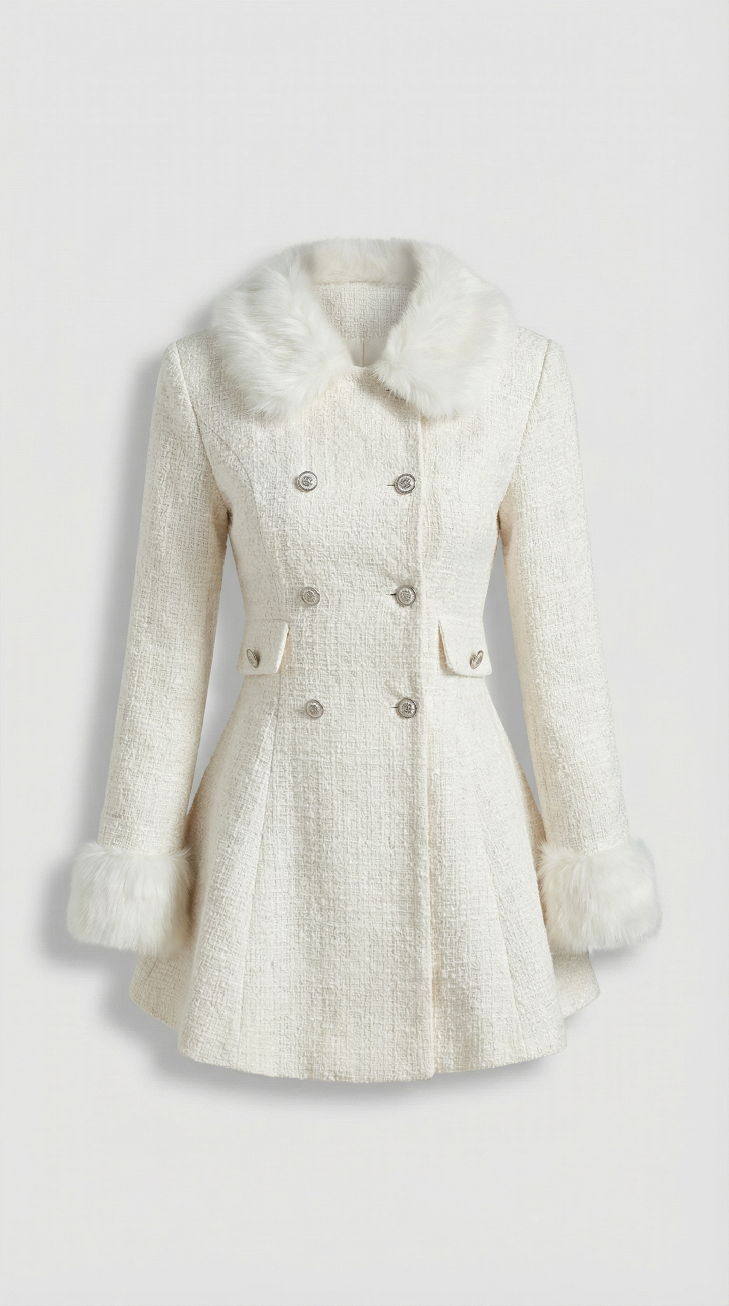 Chic Umber Two-Piece Coat with Elegant Bow Collar
