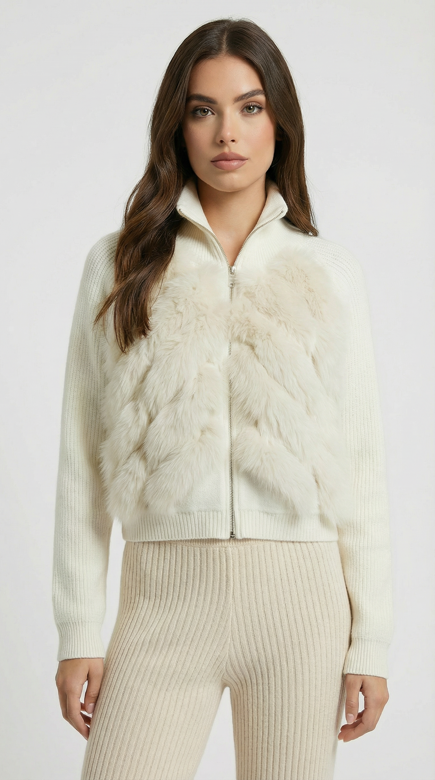 Luxurious Loose-Fit Fox Fur Sweater