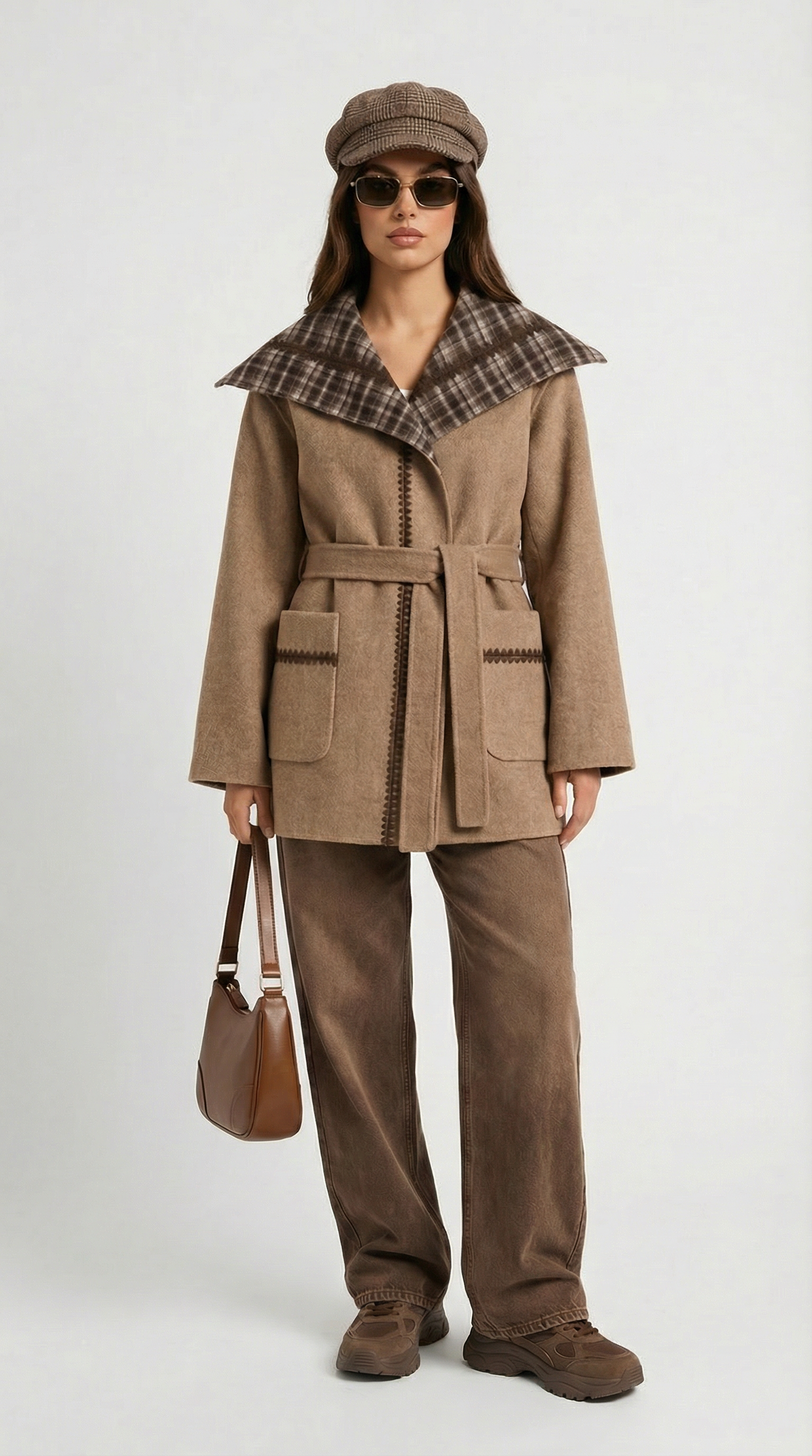 Reversible Tartan Wool Coat - Stylish and Versatile Outerwear