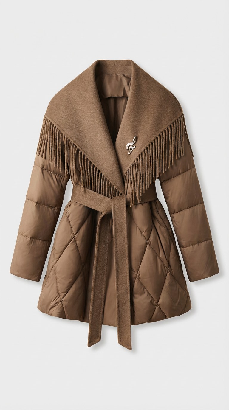 Hybrid Cotton and Down Quilted Jacket