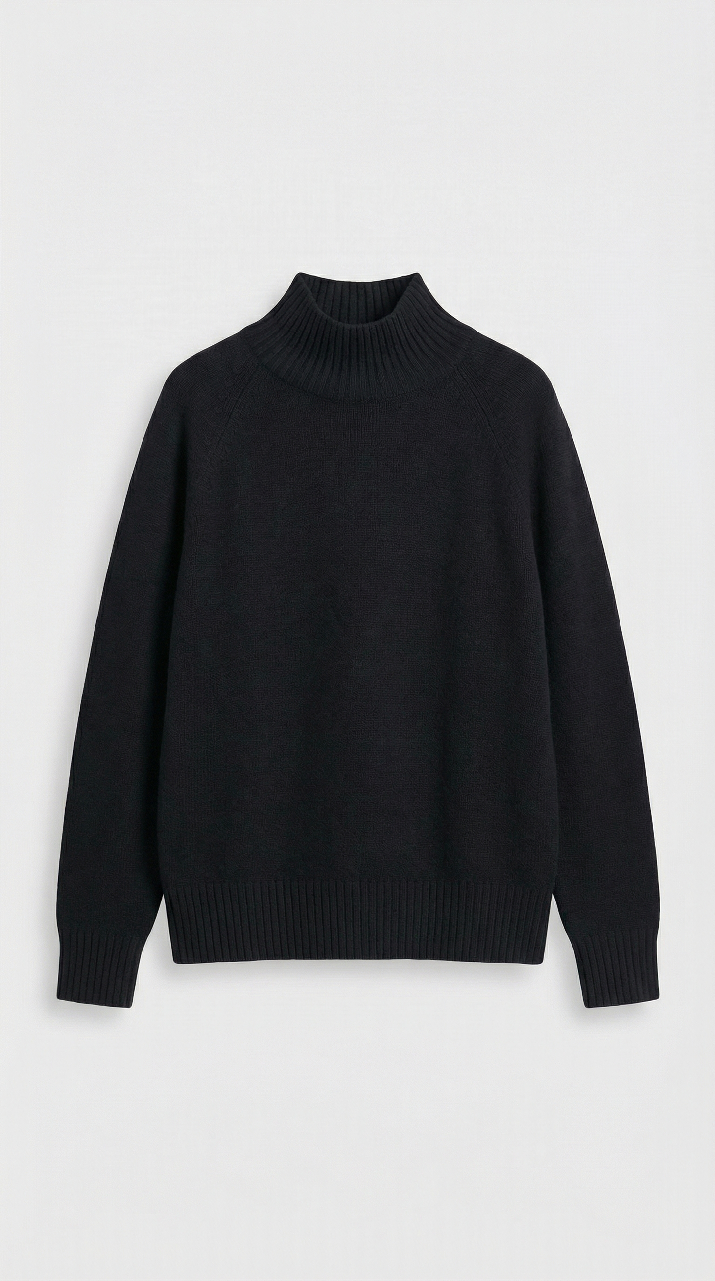 Wool Black Sweater and Wide Pants Set