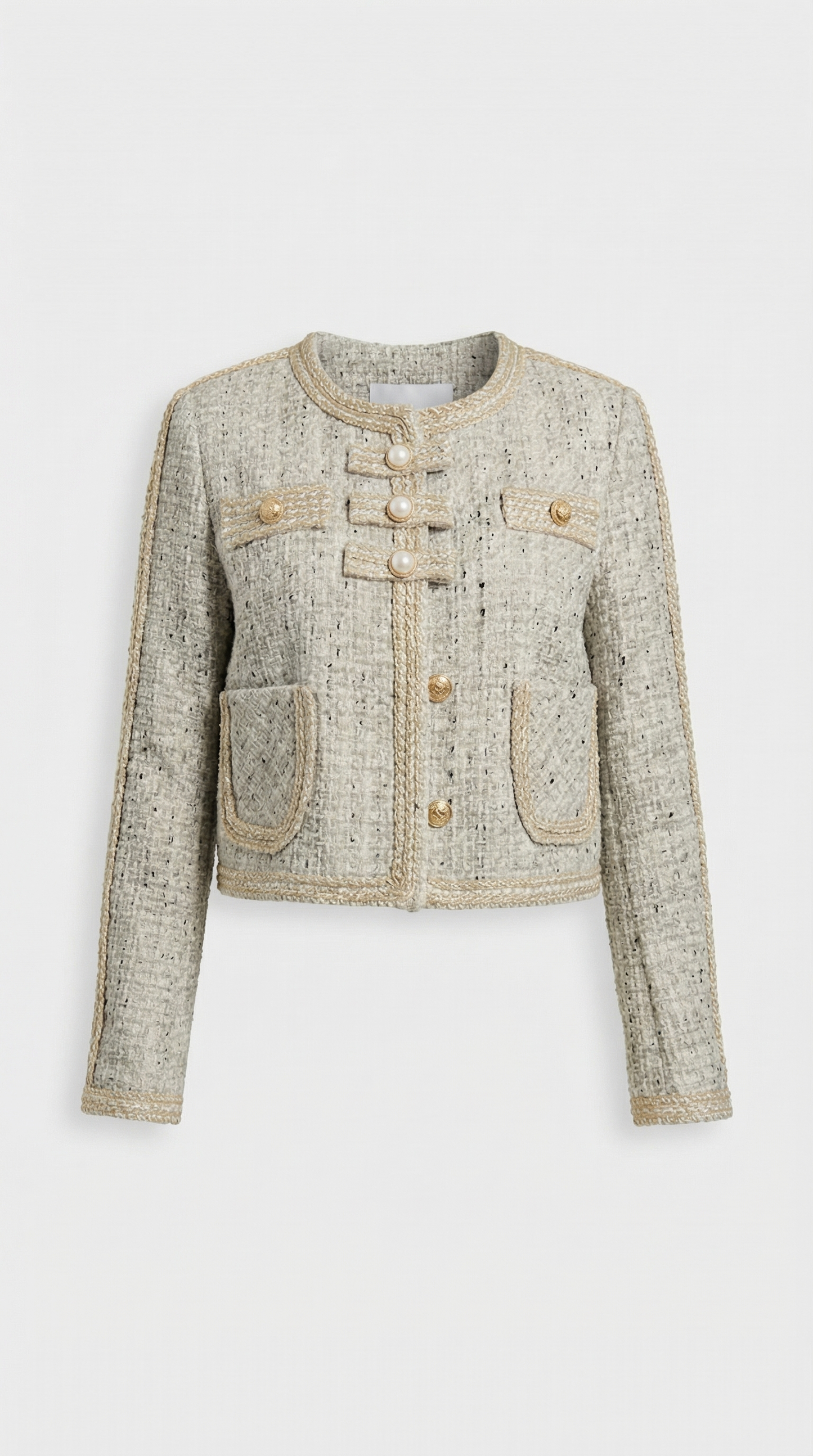 French-Inspired Tweed Skirt and Blazer Set