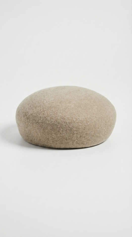 Architectural Felt Wool Beret - Modern Design