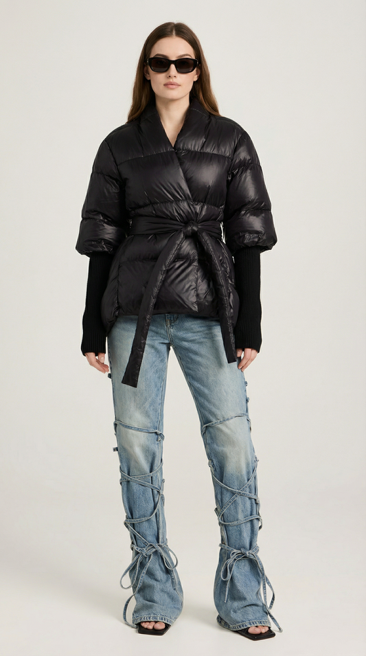 Sculpted Down Wrap Jacket