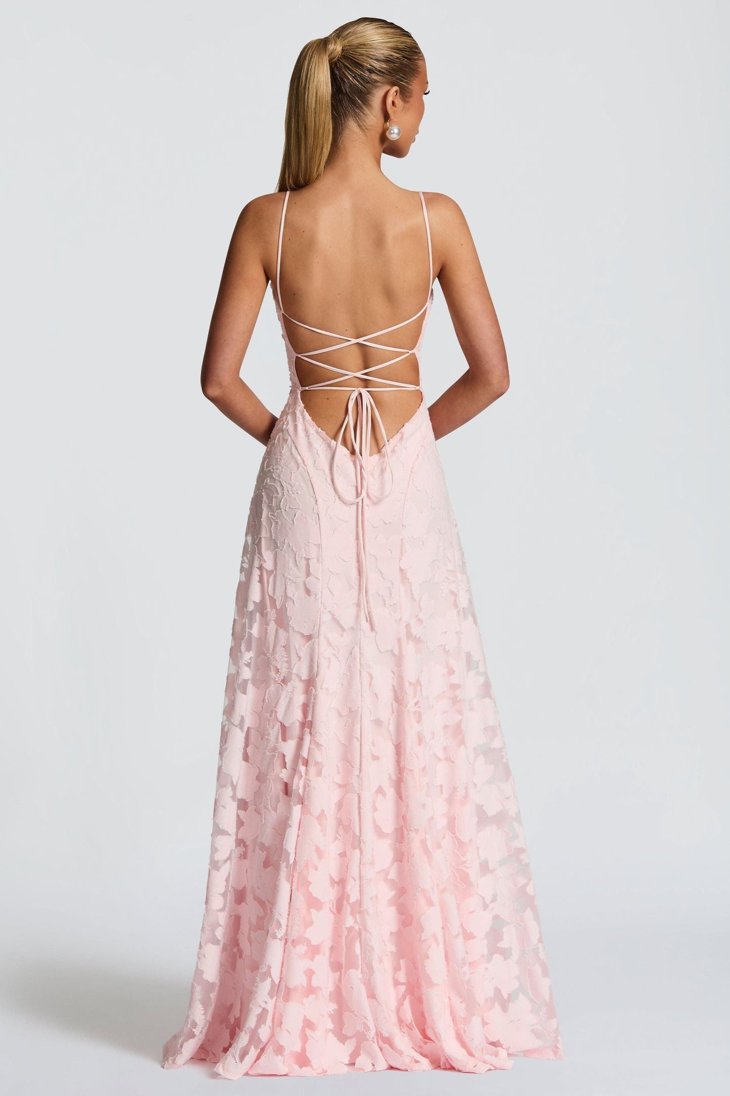 Elegant Long Dress in Flowing Fabric