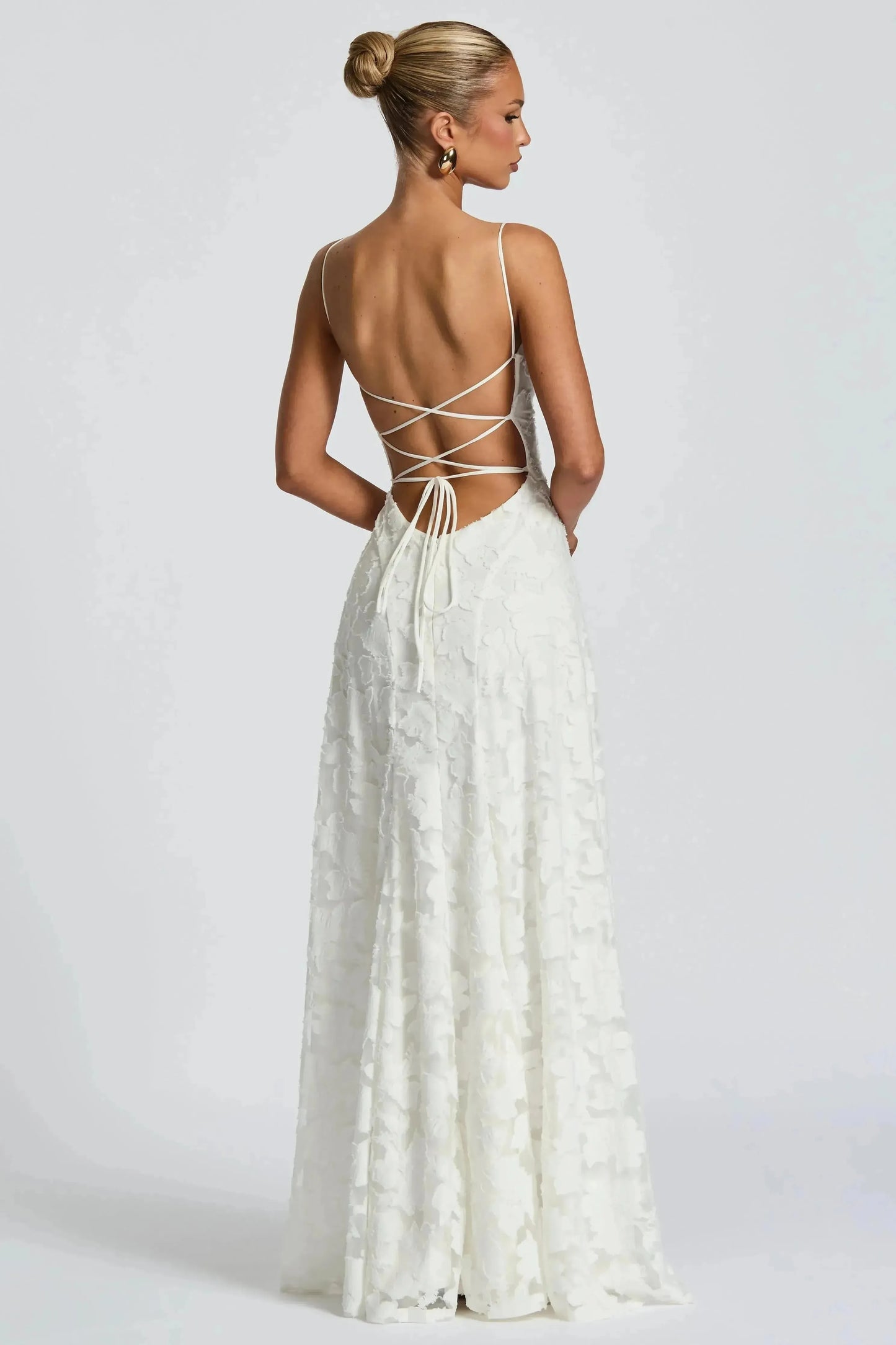 Elegant Long Dress in Flowing Fabric