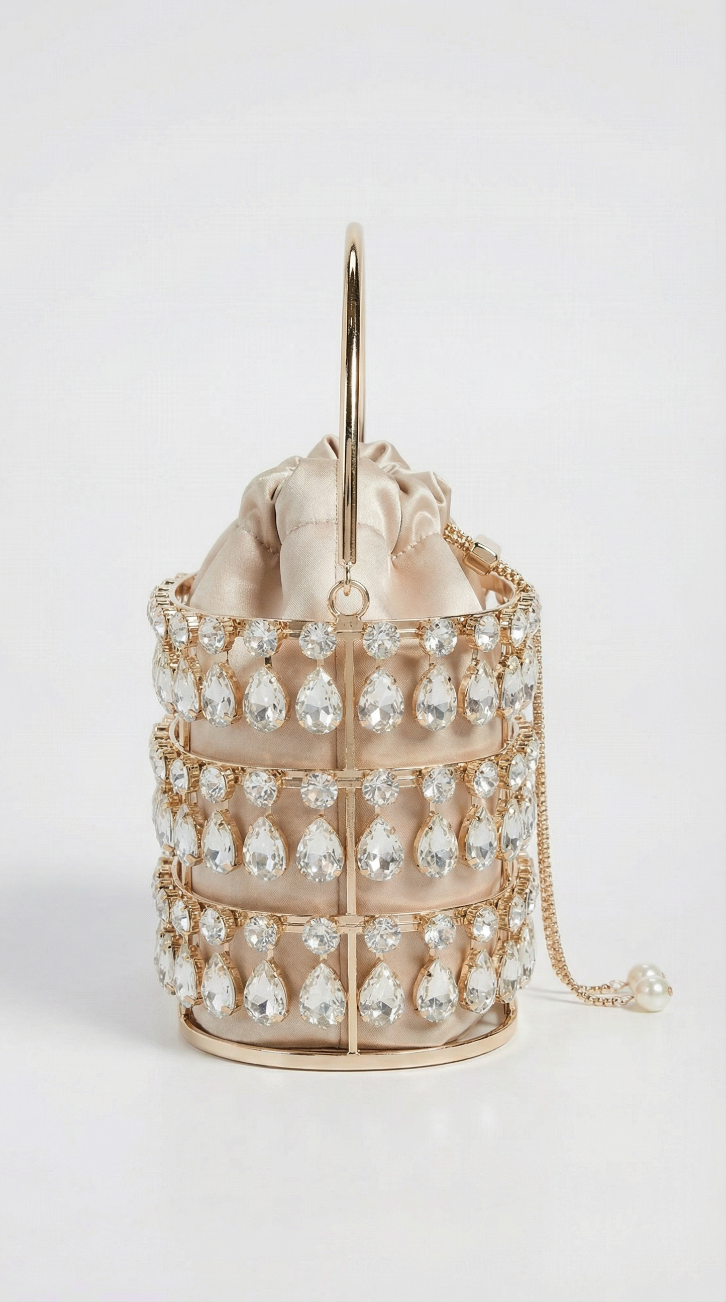 Luxury Diamond-Studded Crystal Bucket Bag